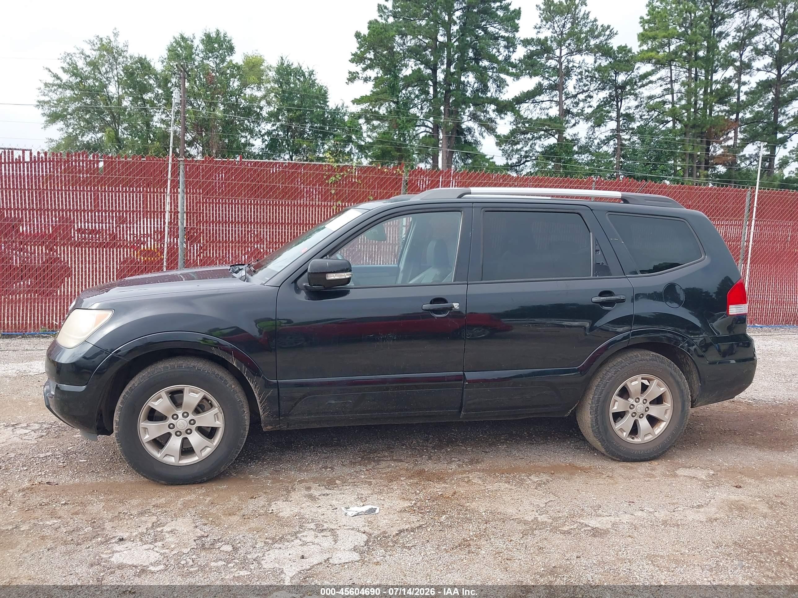 2009 Kia Borrego Lx Black vin: KNDJJ741295024216