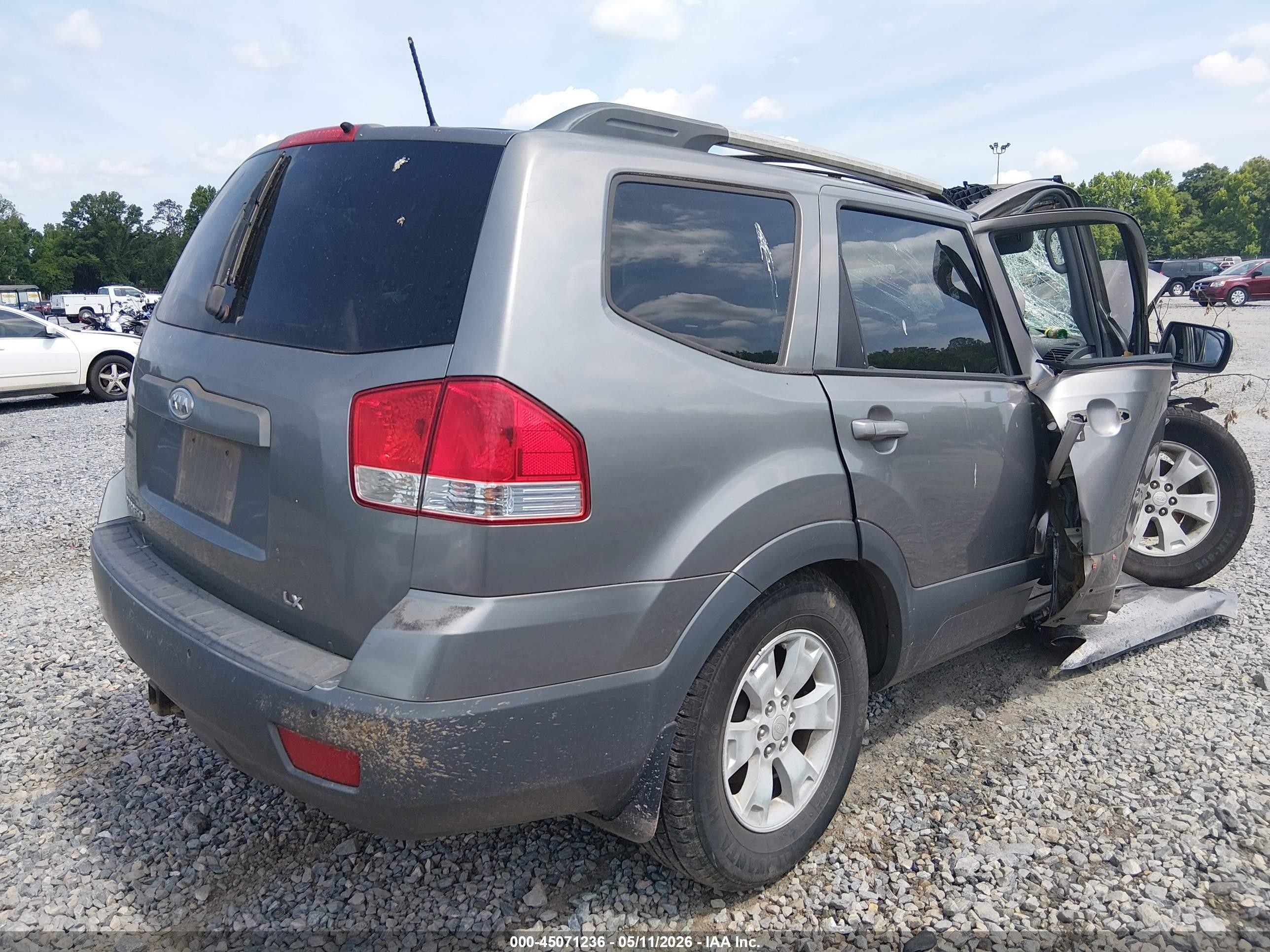2009 Kia Borrego Lx Gray vin: KNDJJ741895015018