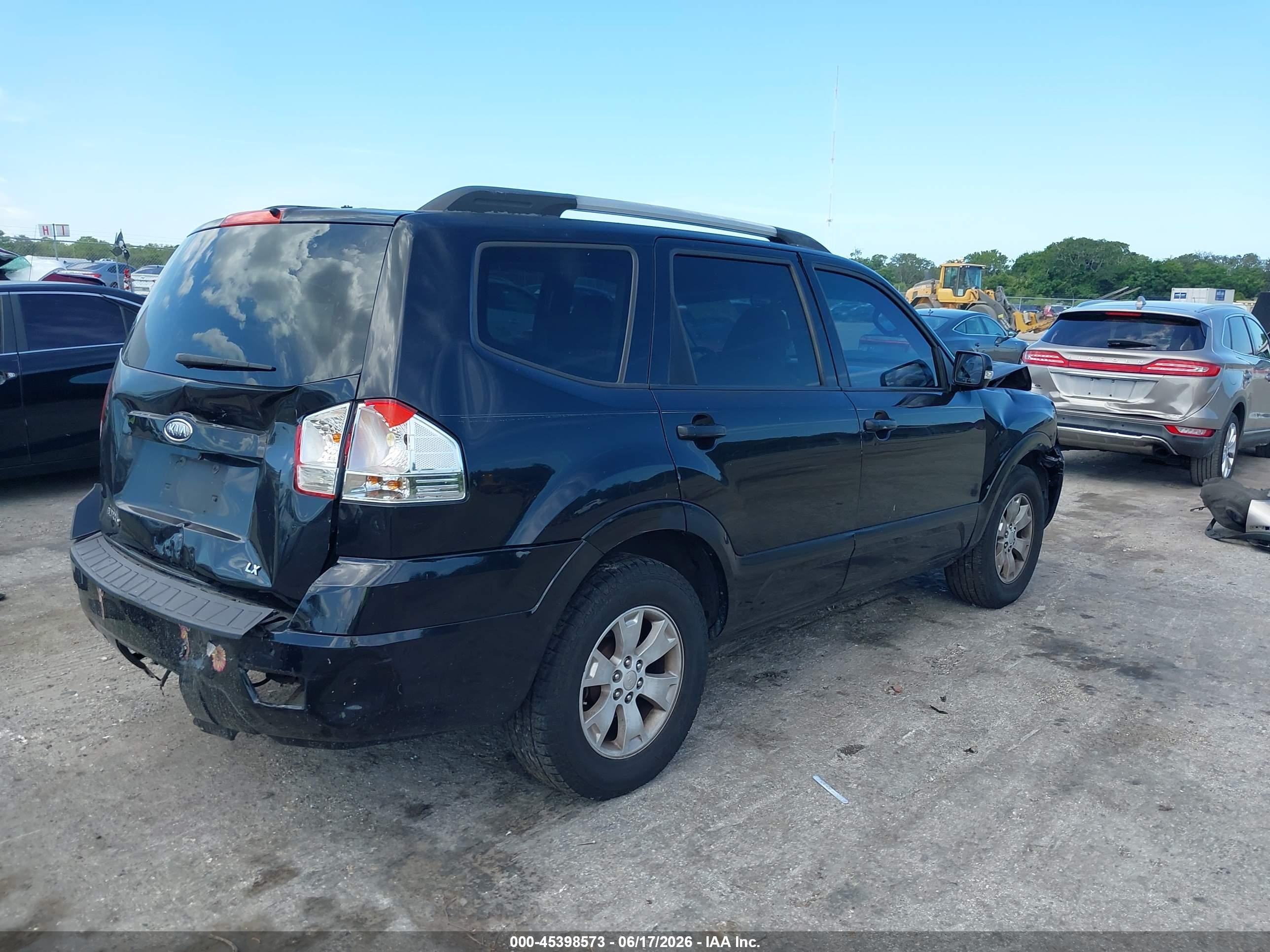 2009 Kia Borrego Lx Black vin: KNDJJ741X95032595