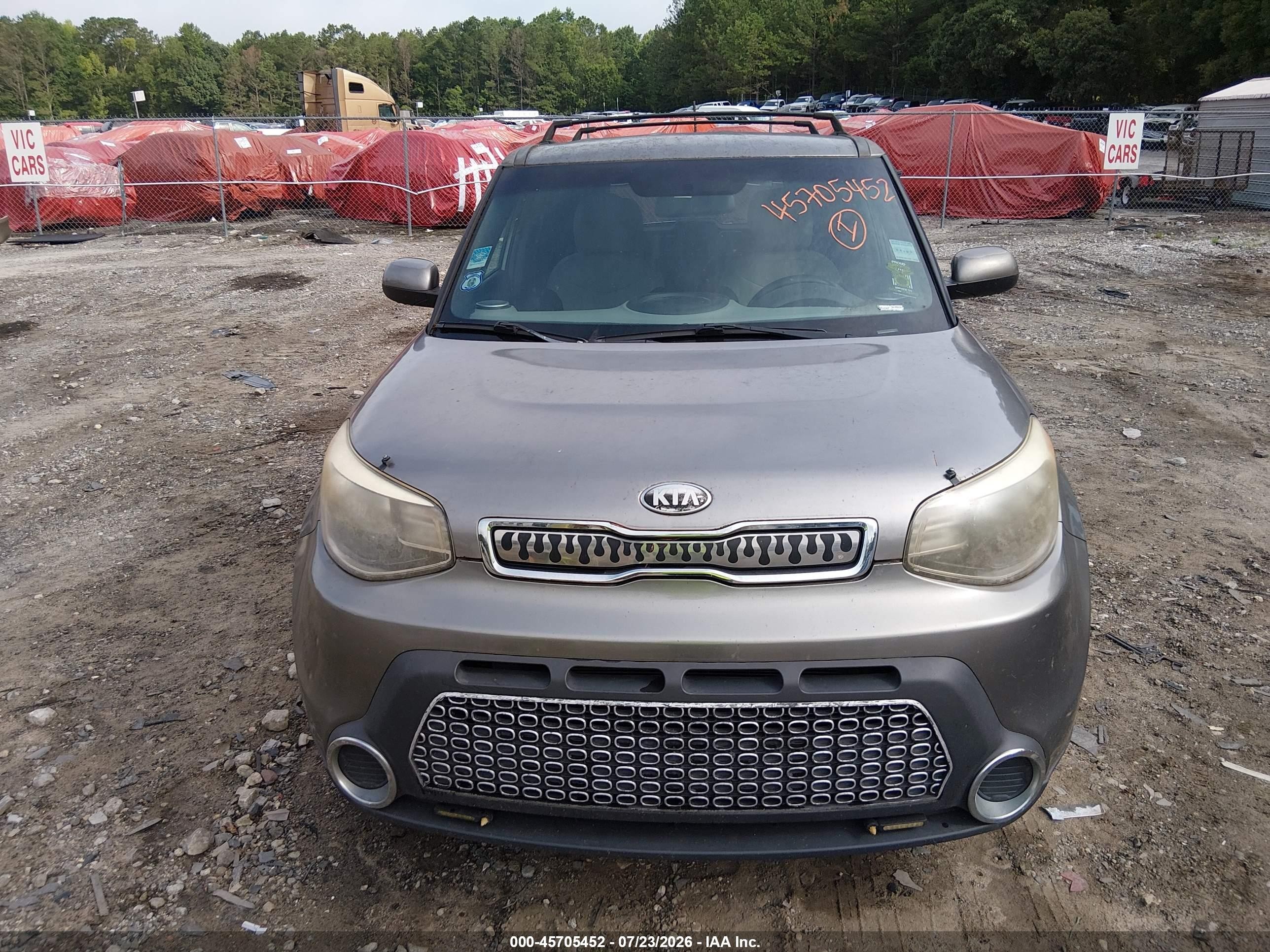 2014 Kia Soul   Gray vin: KNDJN2A20E7071795
