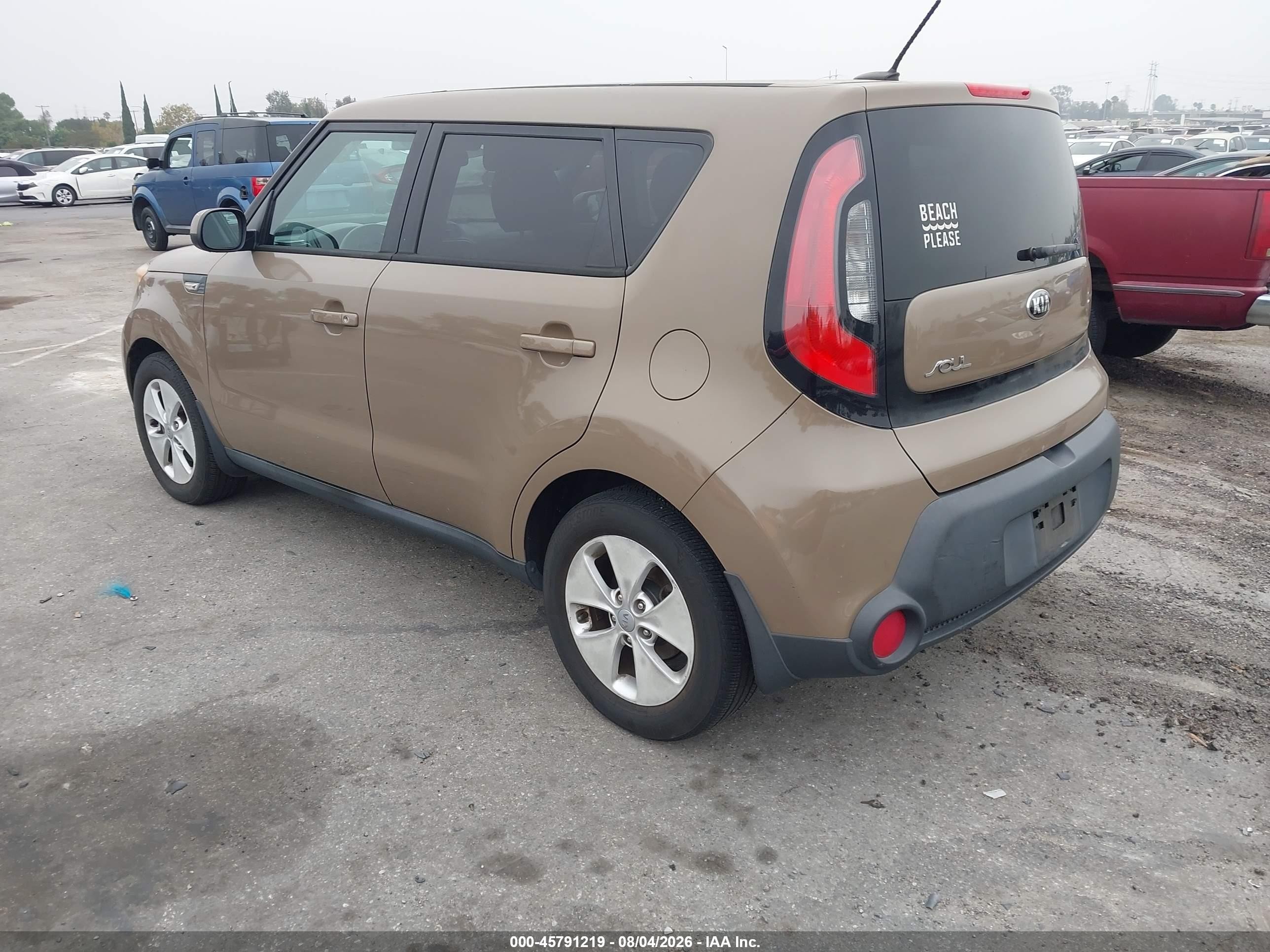2014 Kia Soul   Brown vin: KNDJN2A20E7107730