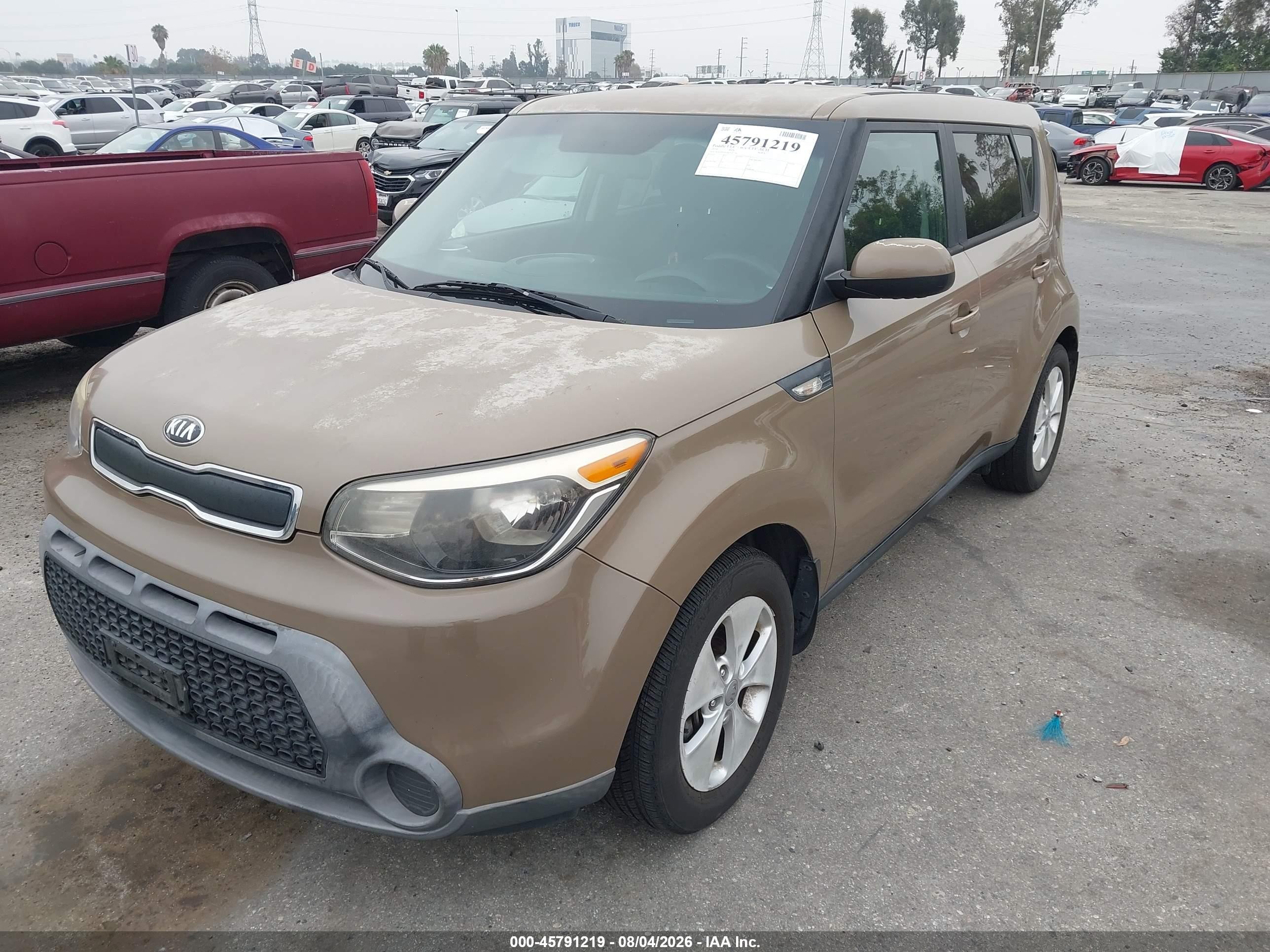 2014 Kia Soul   Brown vin: KNDJN2A20E7107730