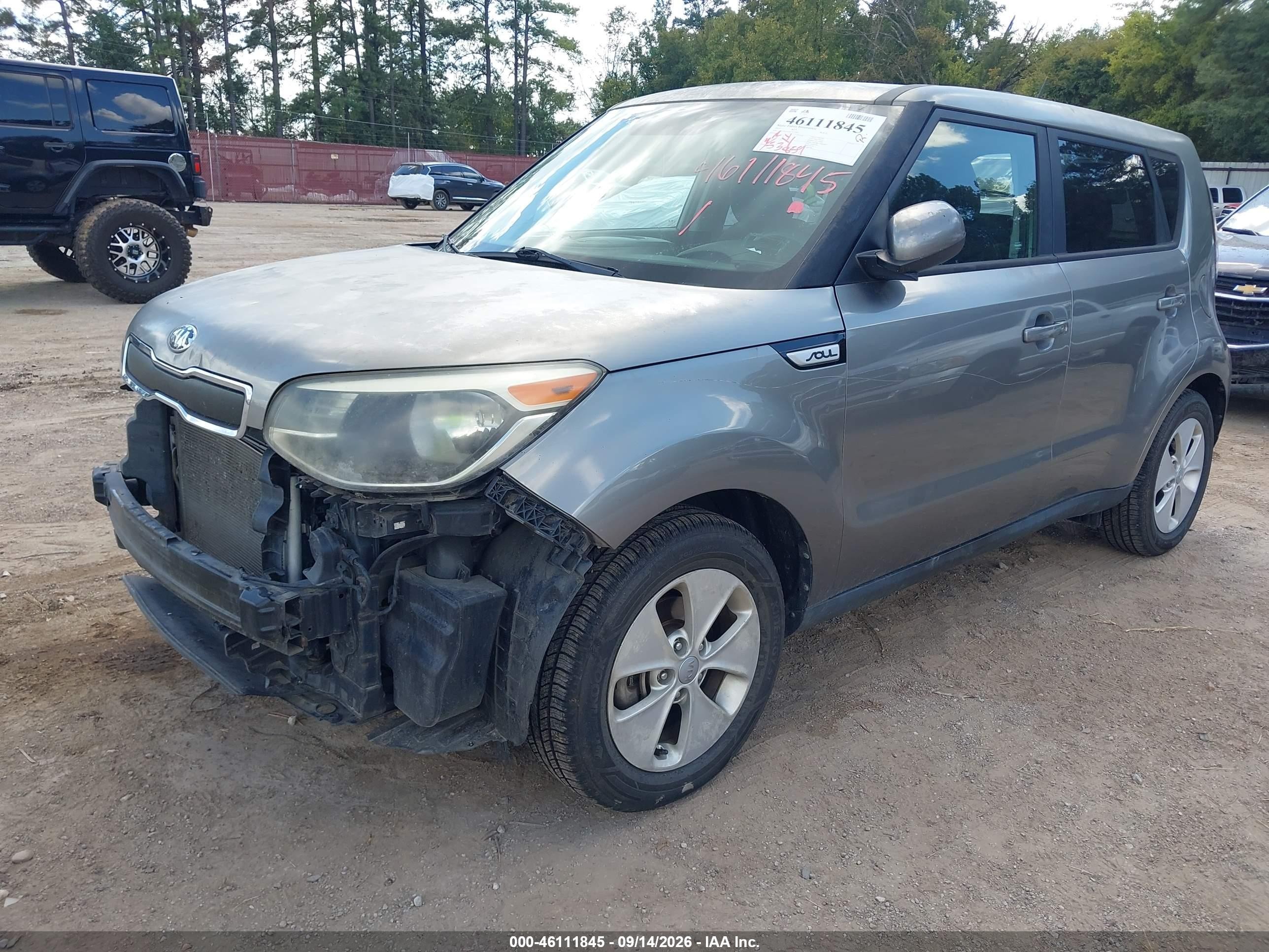 2015 Kia Soul   Серый vin: KNDJN2A20F7113691