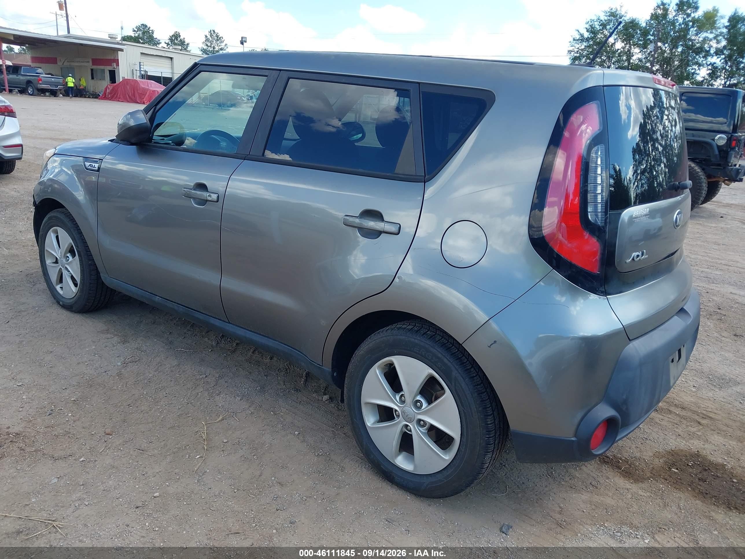 2015 Kia Soul   Серый vin: KNDJN2A20F7113691