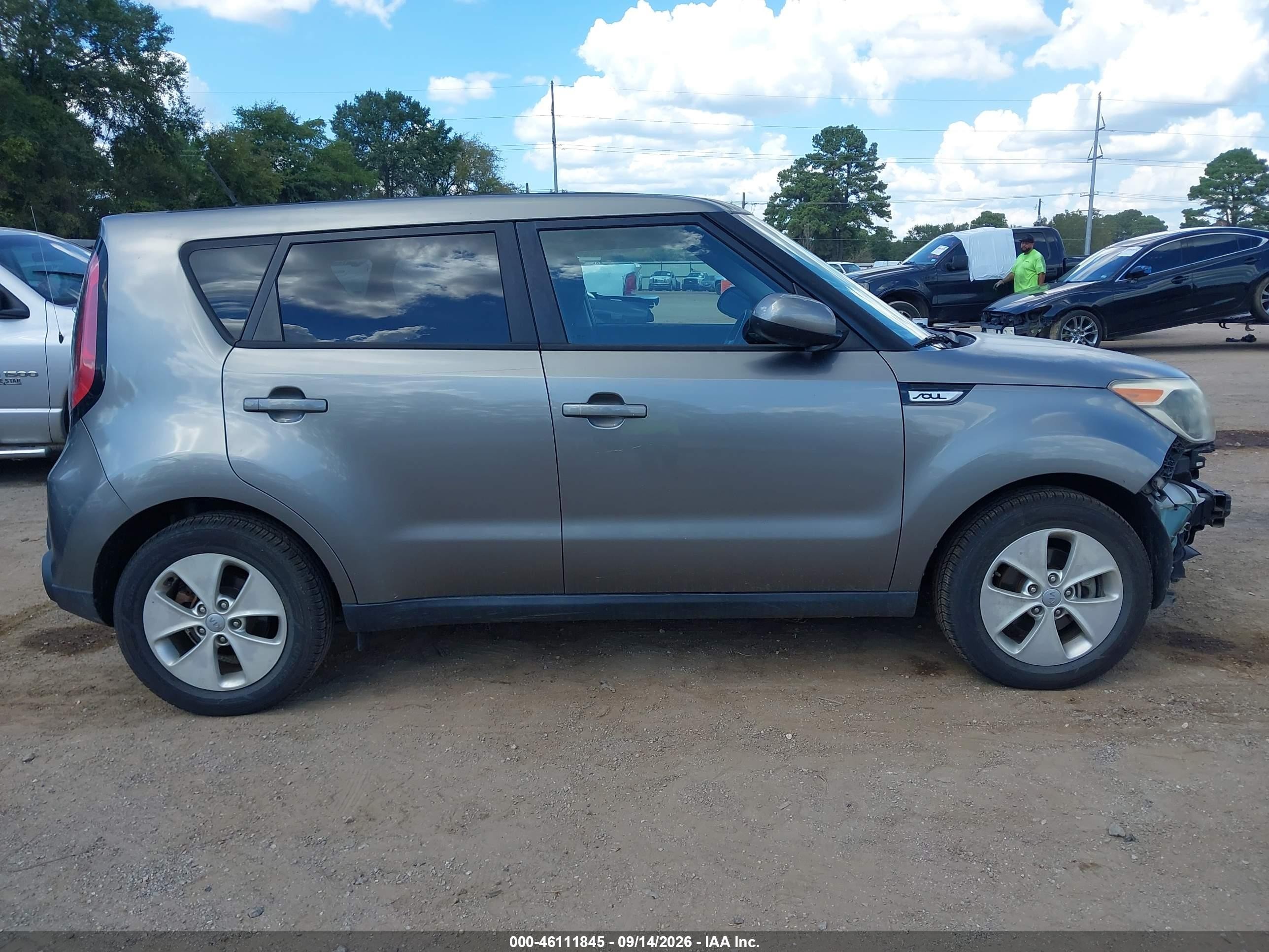 2015 Kia Soul   Серый vin: KNDJN2A20F7113691