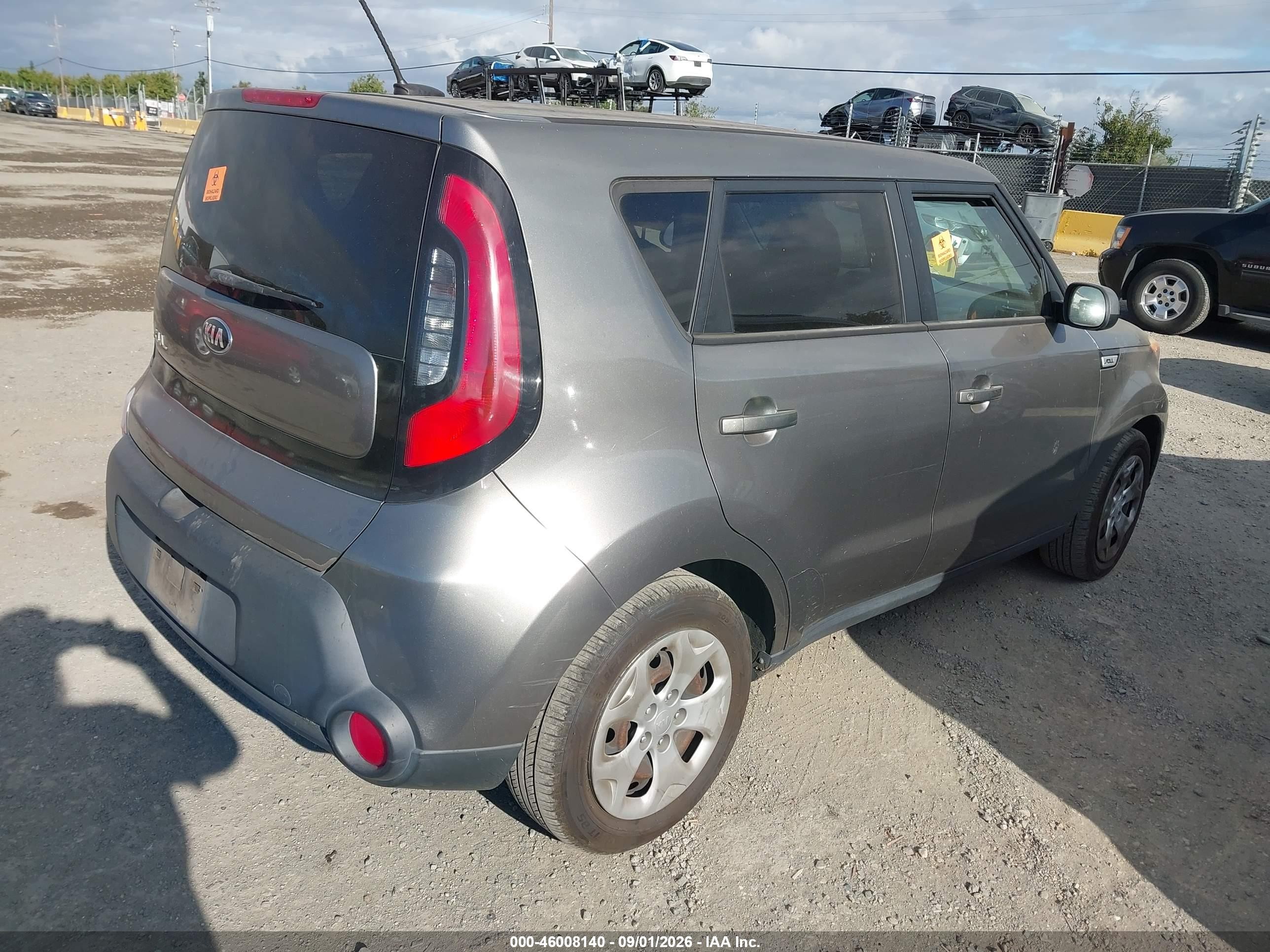 2015 Kia Soul Серый vin: KNDJN2A20F7132502