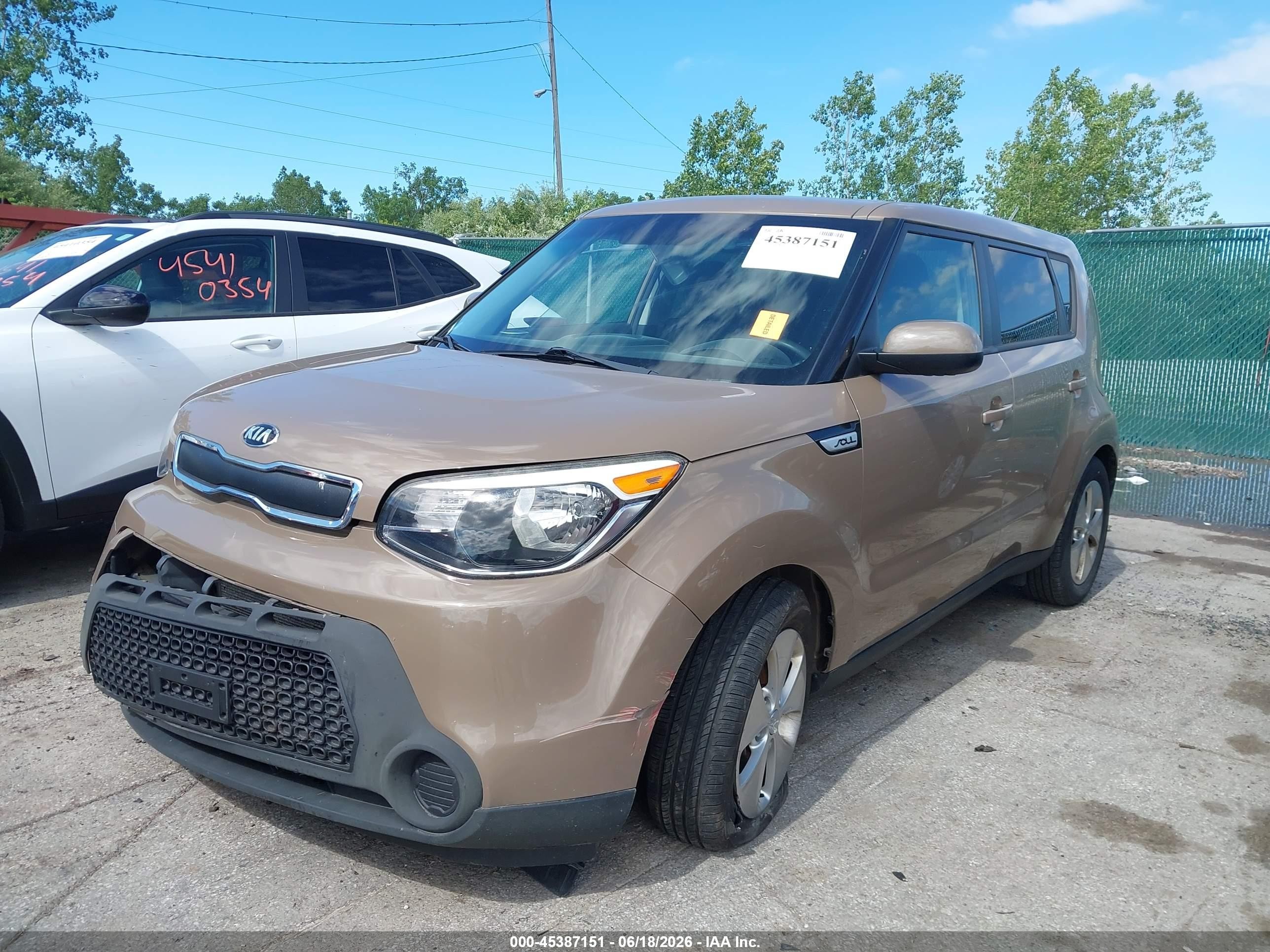 2015 Kia Soul   Brown vin: KNDJN2A20F7168335