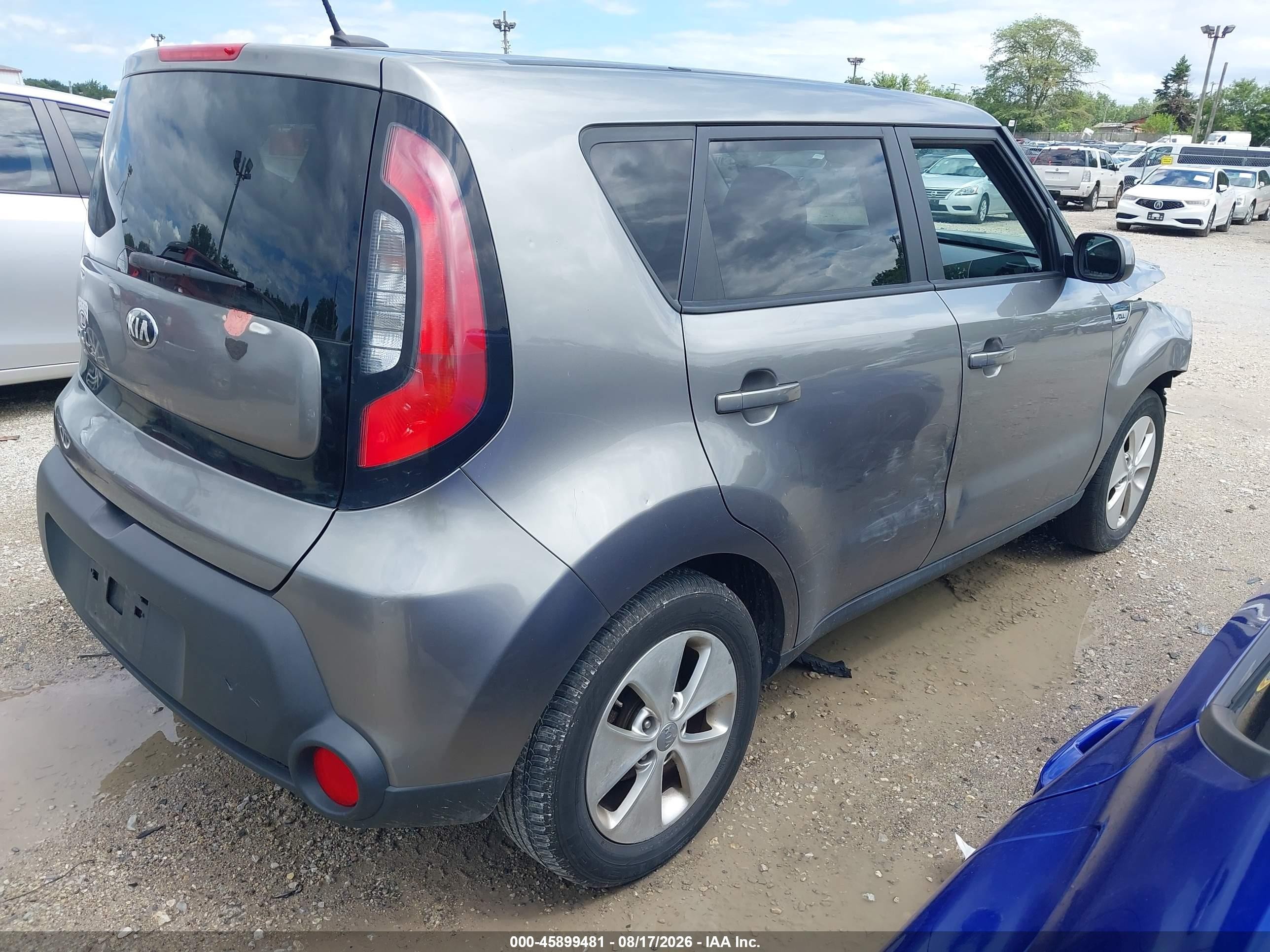 2015 Kia Soul   Gray vin: KNDJN2A20F7221907