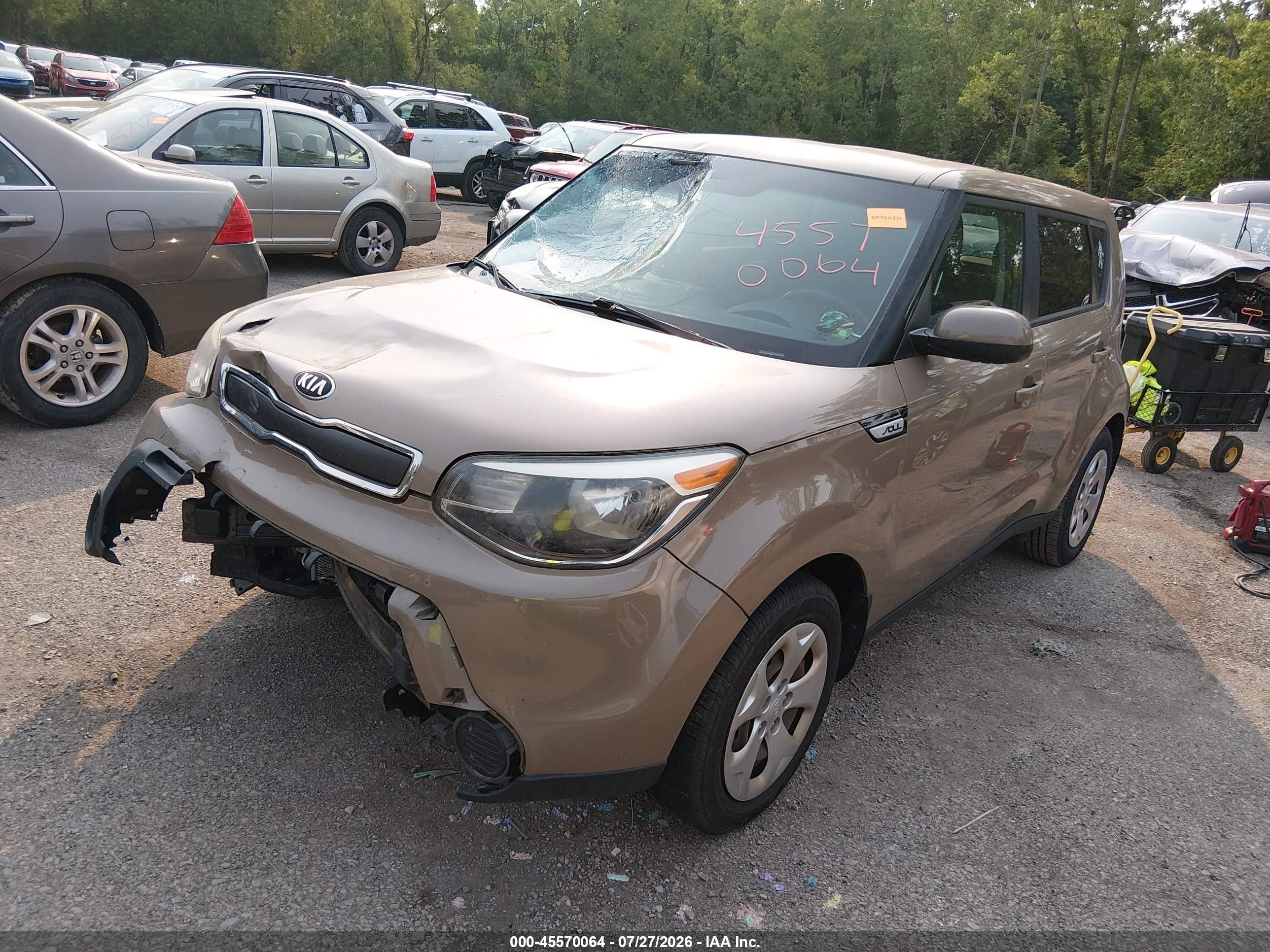 2015 Kia Soul   Коричневый vin: KNDJN2A20F7227514