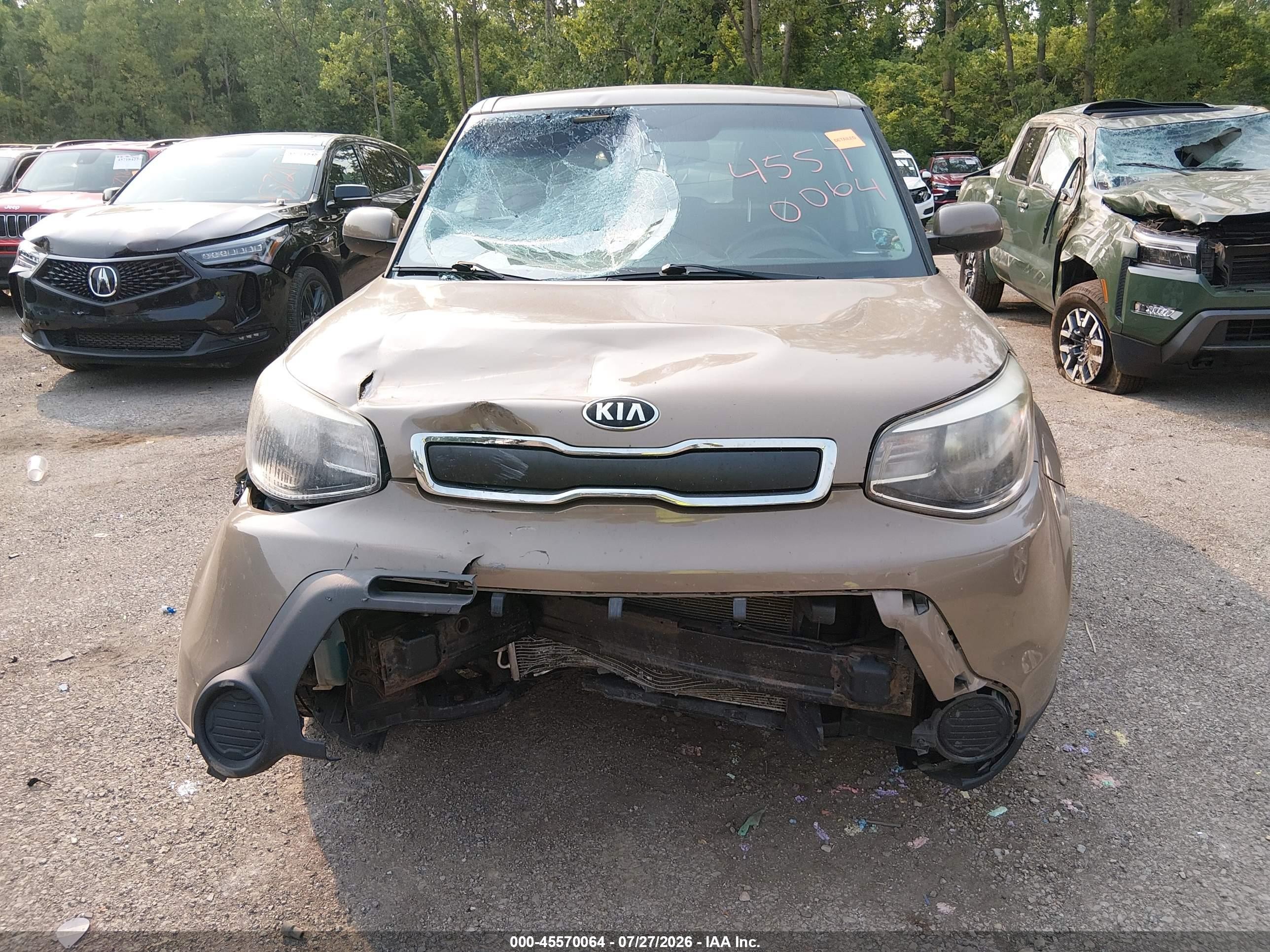 2015 Kia Soul   Коричневый vin: KNDJN2A20F7227514