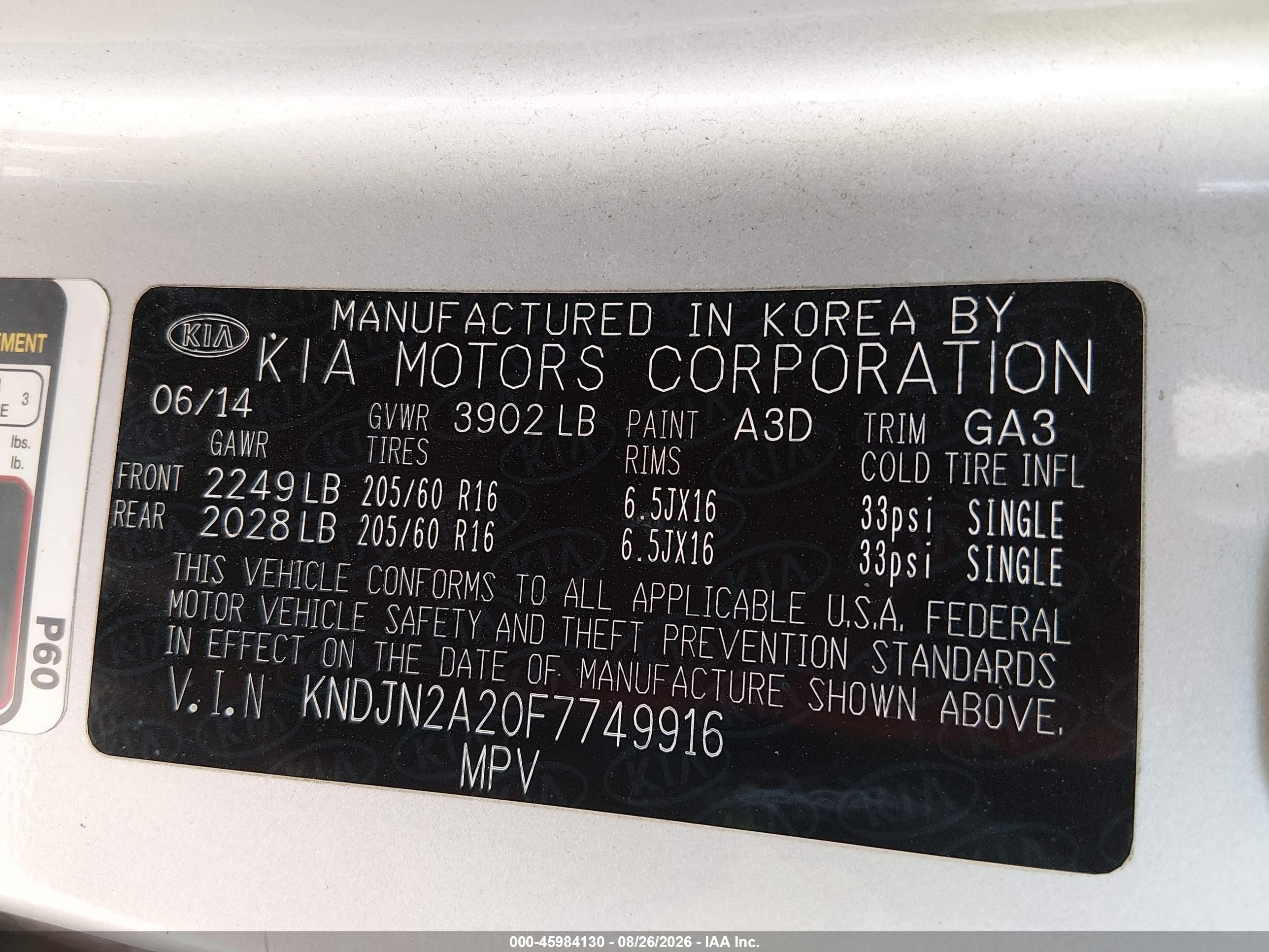 2015 Kia Soul   Silver vin: KNDJN2A20F7749916