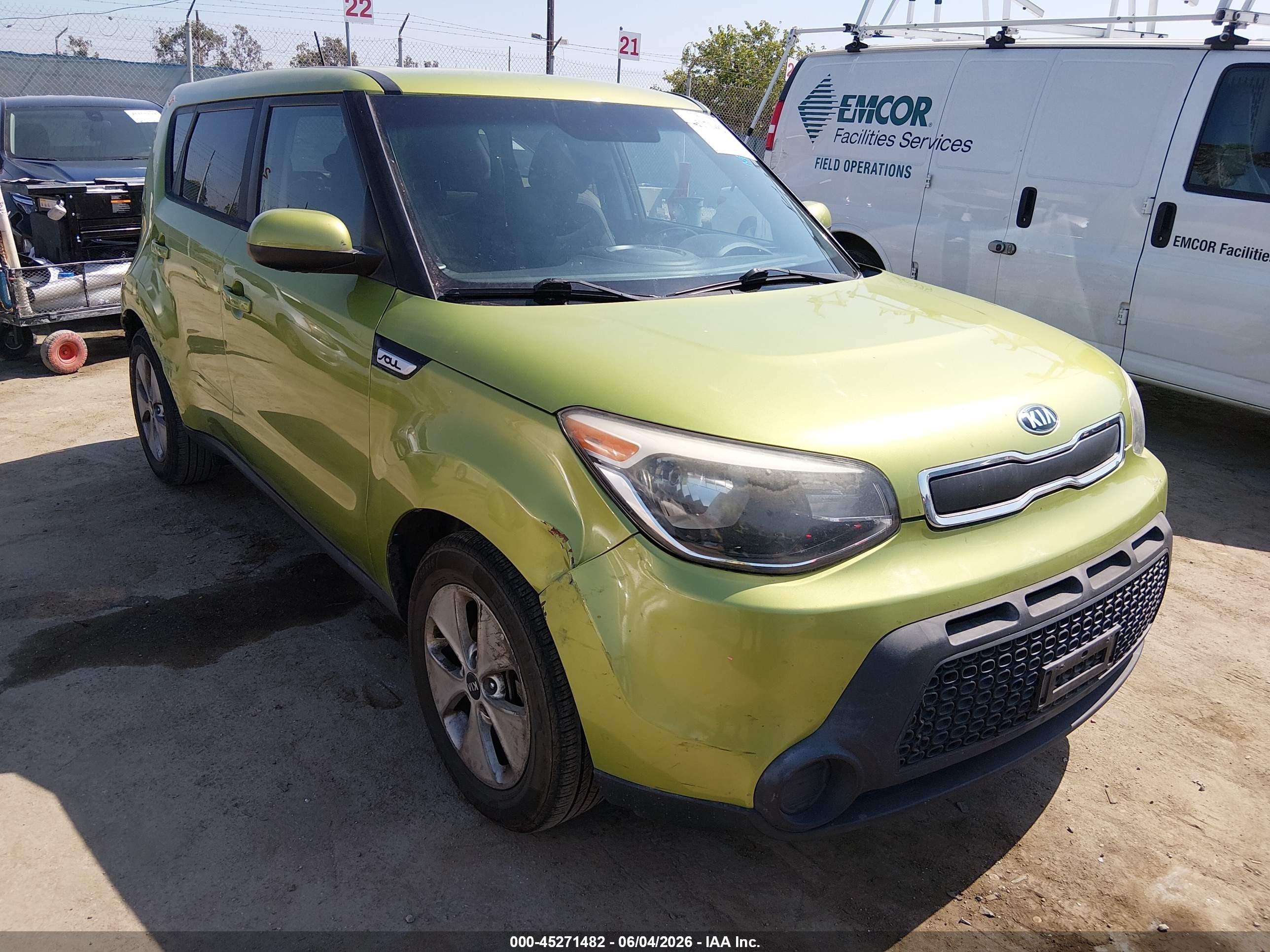 2015 Kia Soul   Green vin: KNDJN2A20F7766781