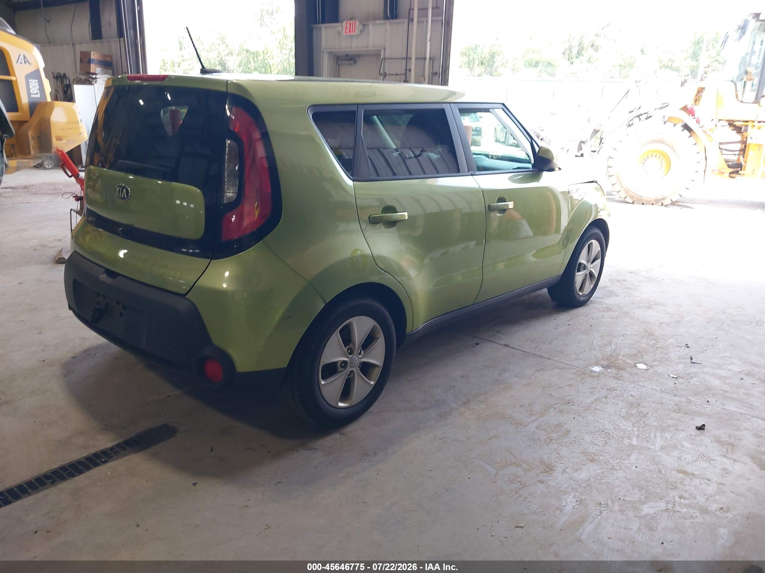 2015 Kia Soul Green vin: KNDJN2A20F7804378
