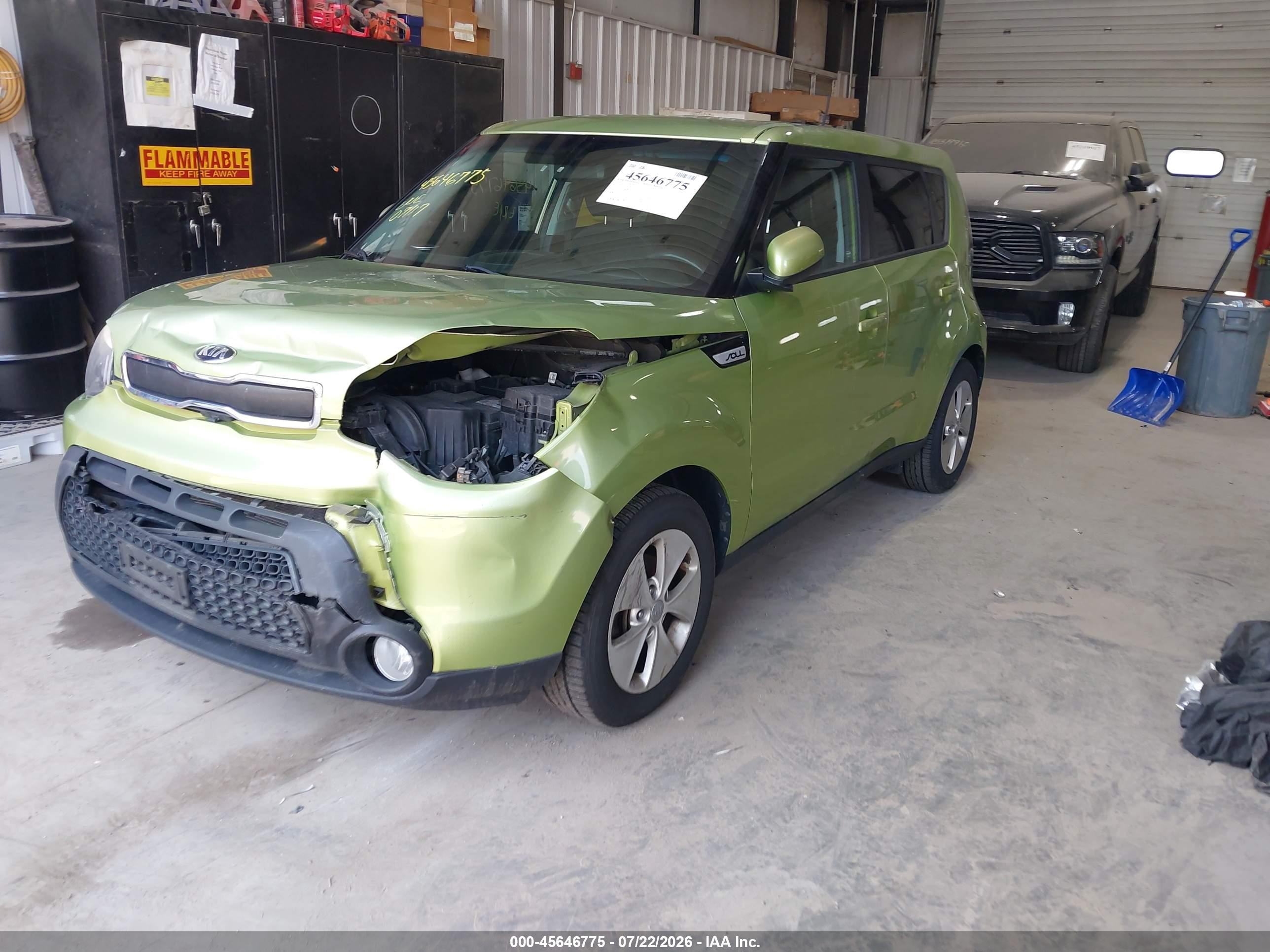 2015 Kia Soul Green vin: KNDJN2A20F7804378