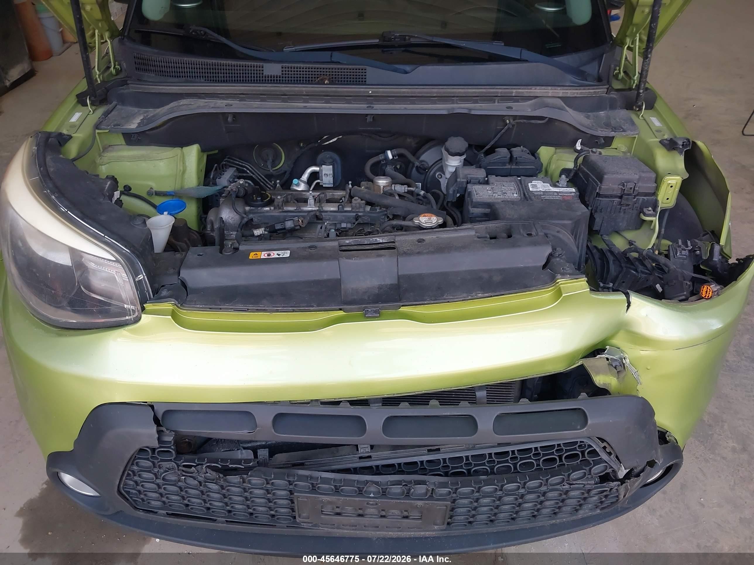 2015 Kia Soul Green vin: KNDJN2A20F7804378