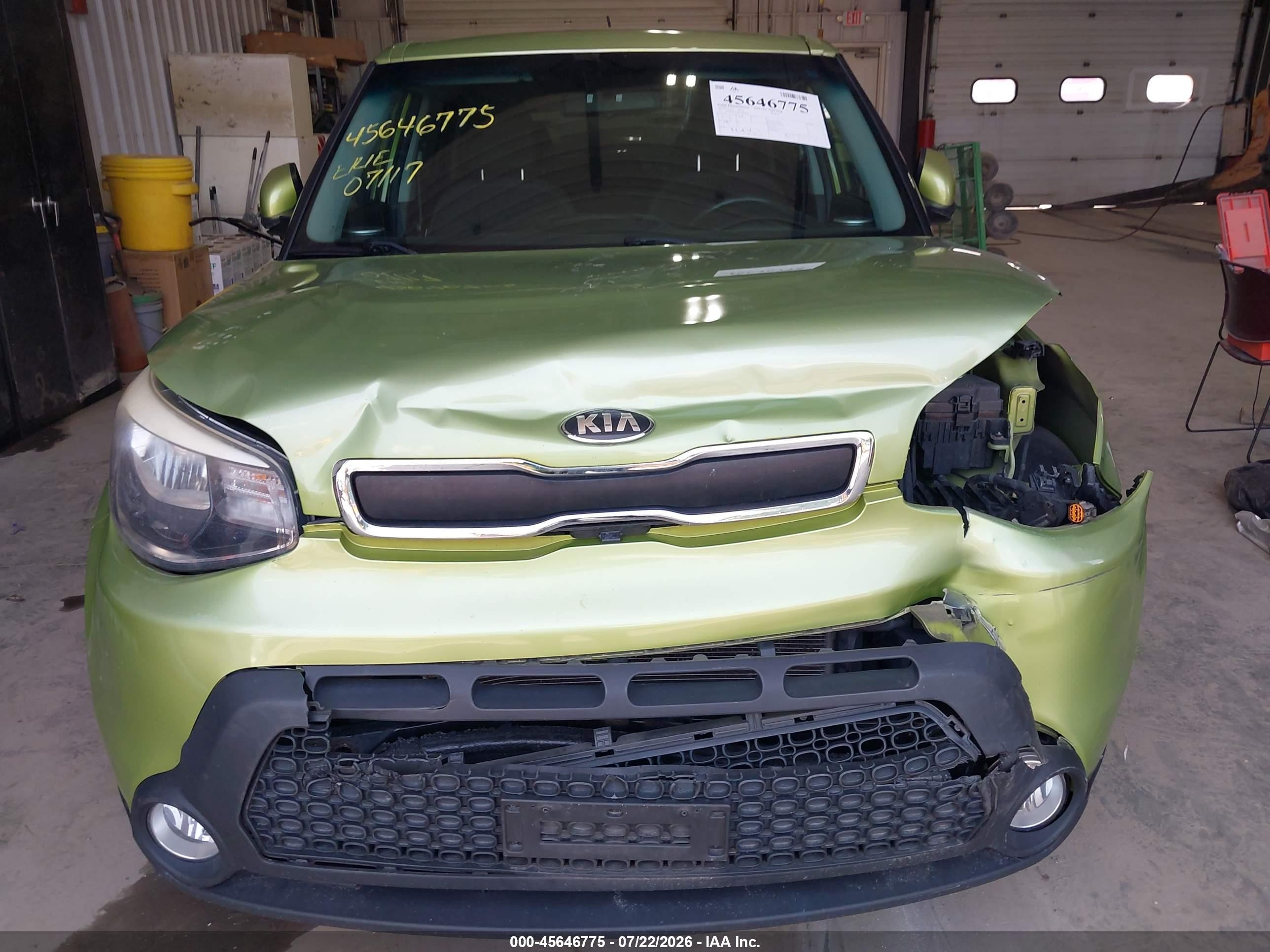 2015 Kia Soul Green vin: KNDJN2A20F7804378