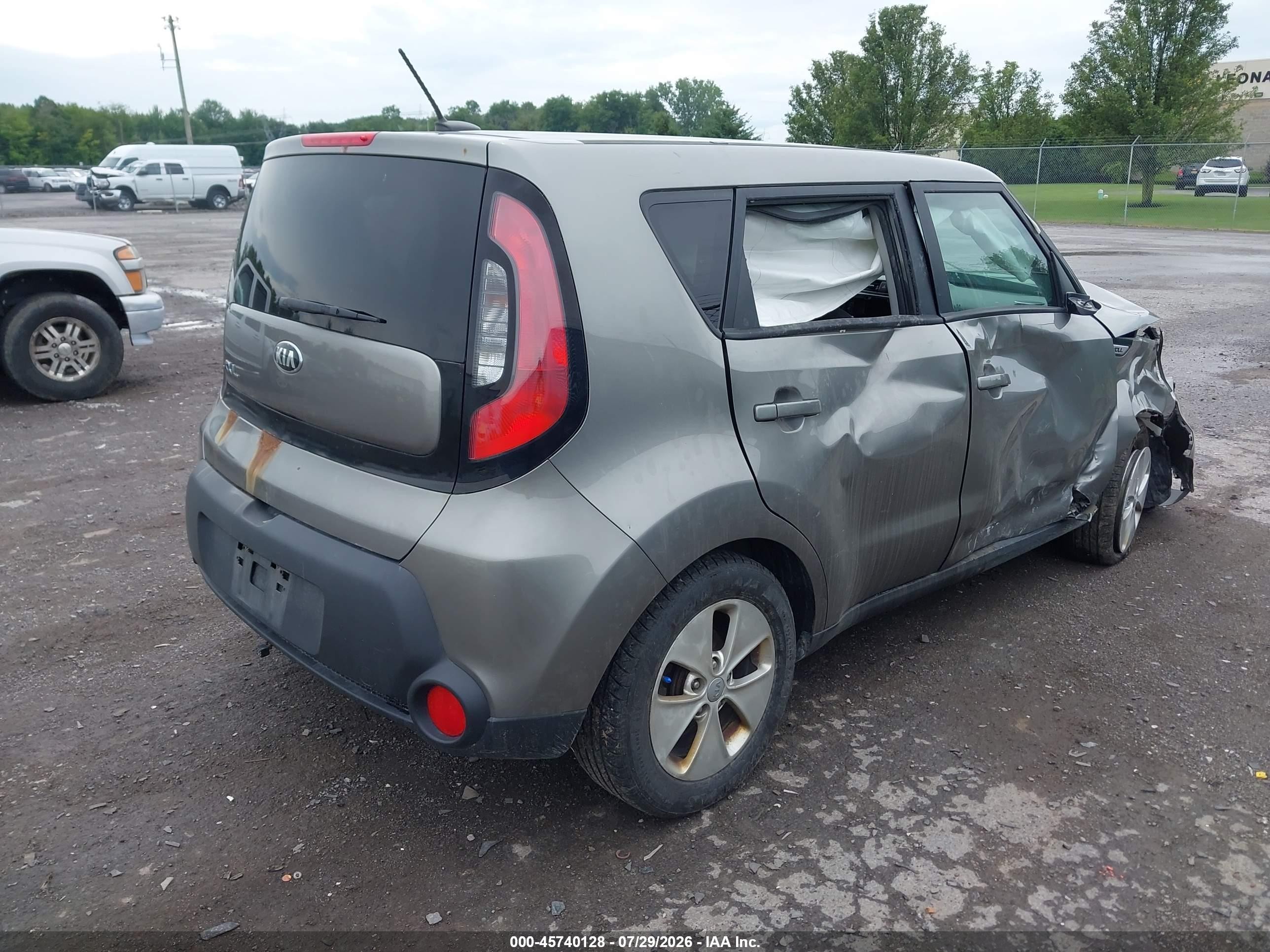 2015 Kia Soul   Gray vin: KNDJN2A21F7119189
