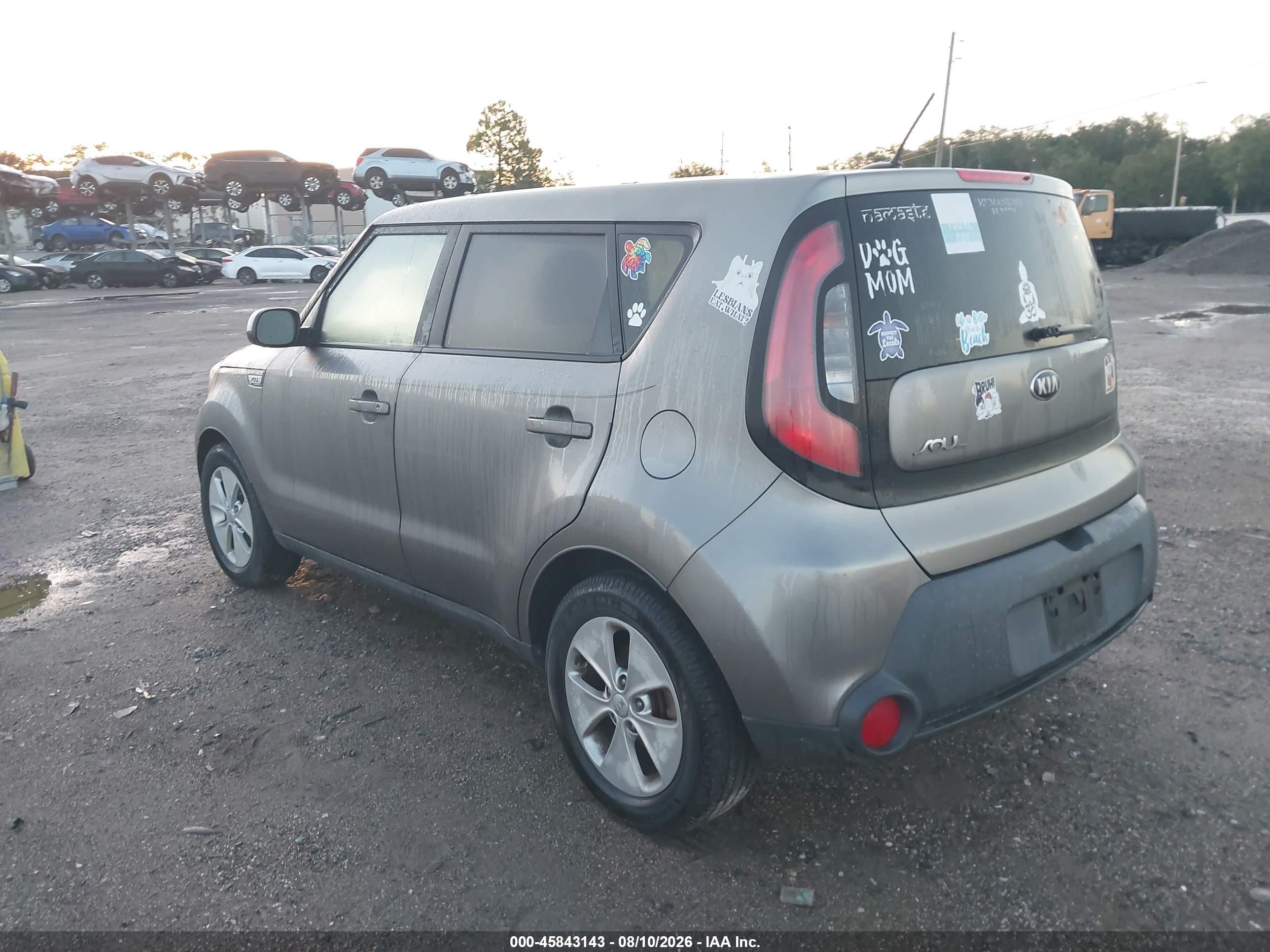 2015 Kia Soul   Gray vin: KNDJN2A21F7221382