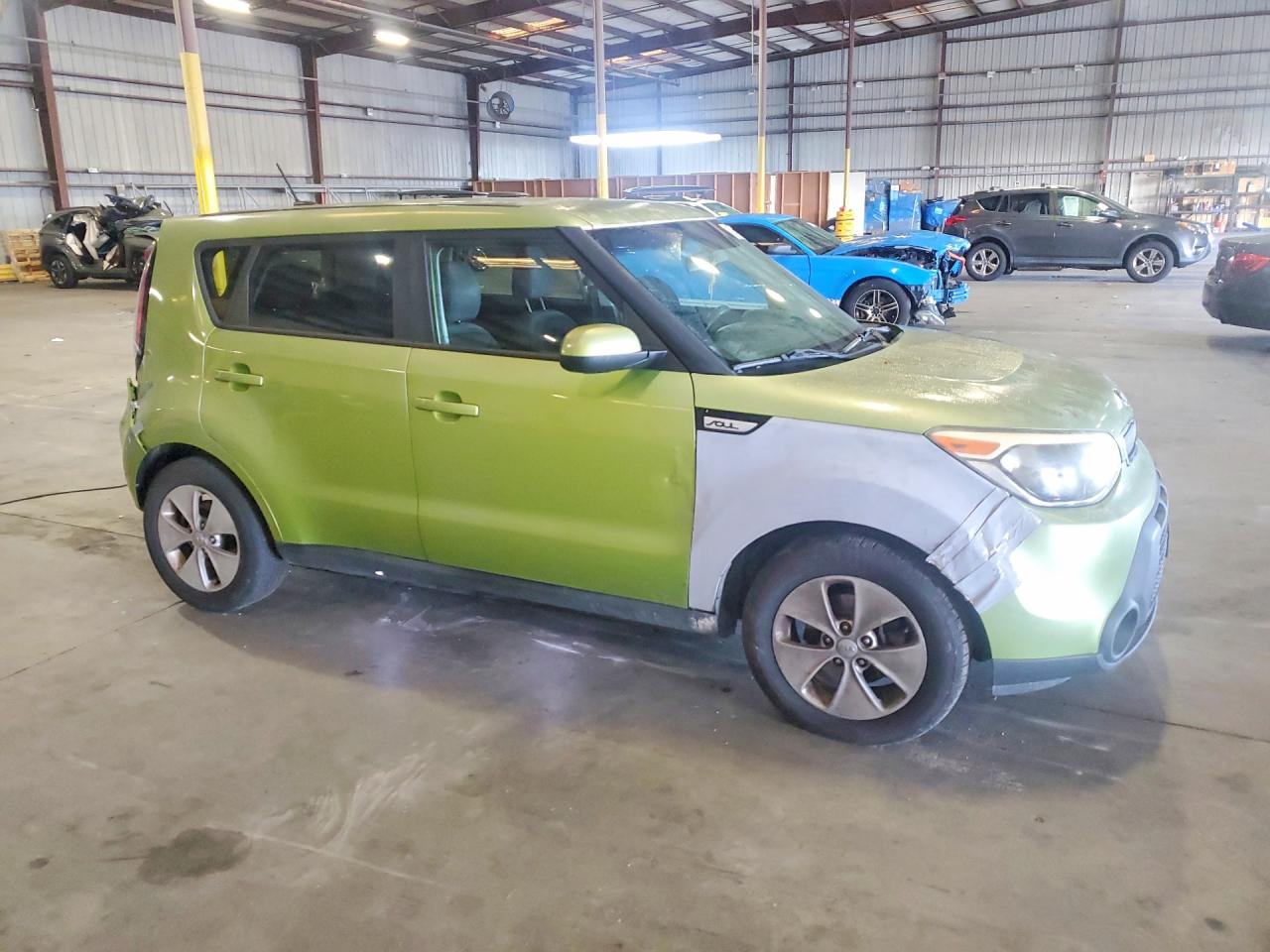 2015 Kia Soul Base Зеленый vin: KNDJN2A21F7752274