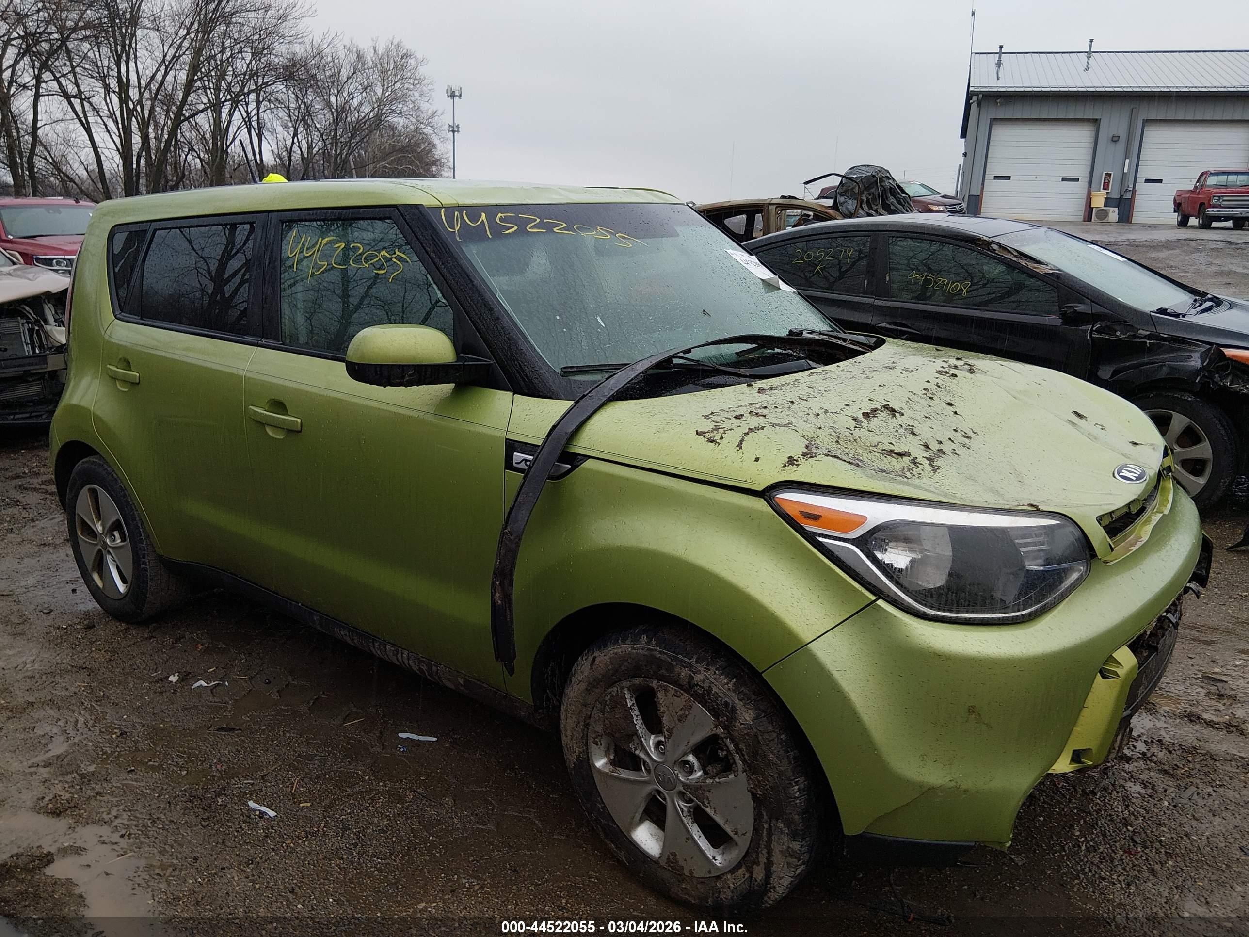 2015 Kia Soul   Green vin: KNDJN2A21F7763100