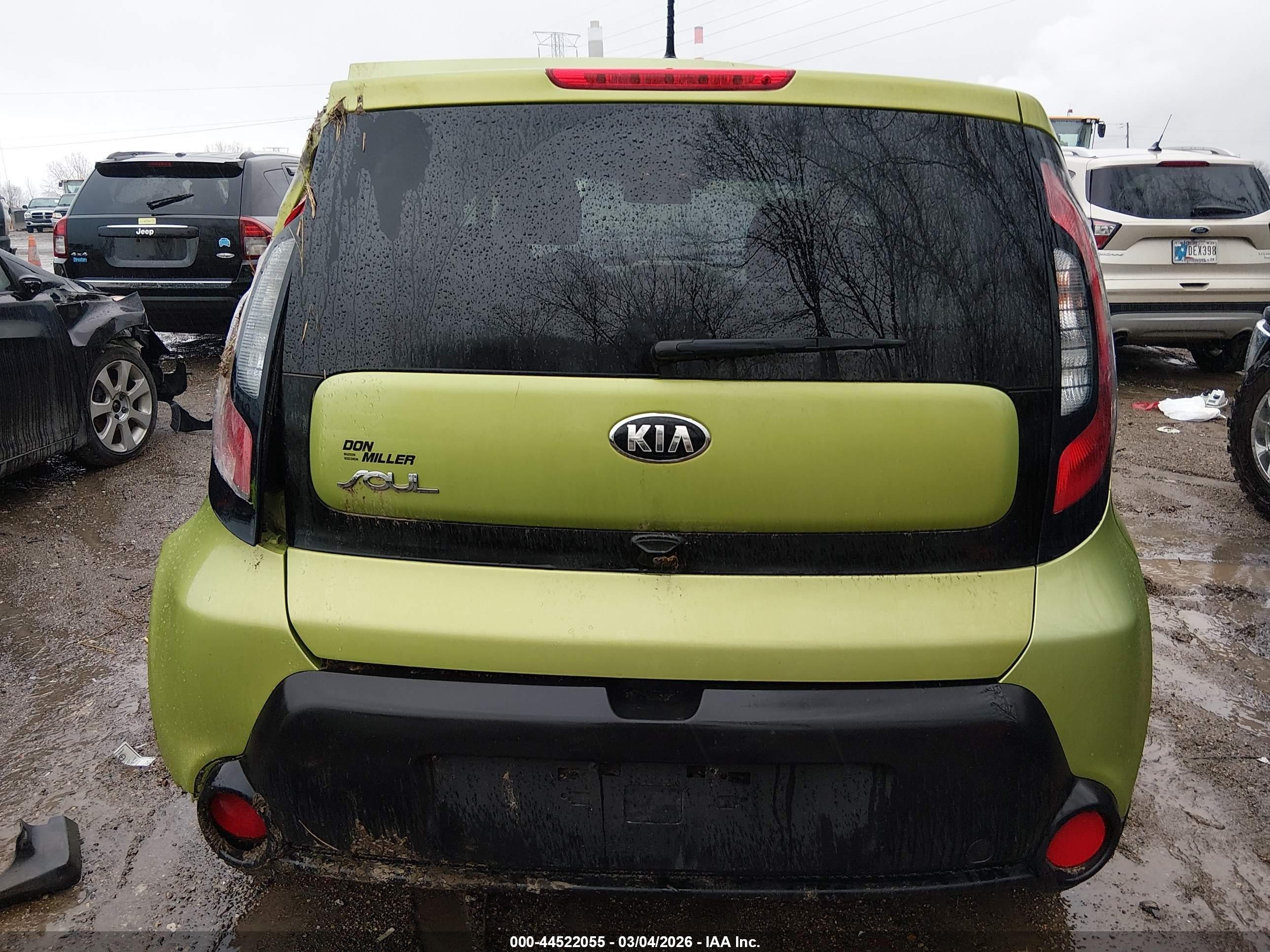 2015 Kia Soul   Green vin: KNDJN2A21F7763100