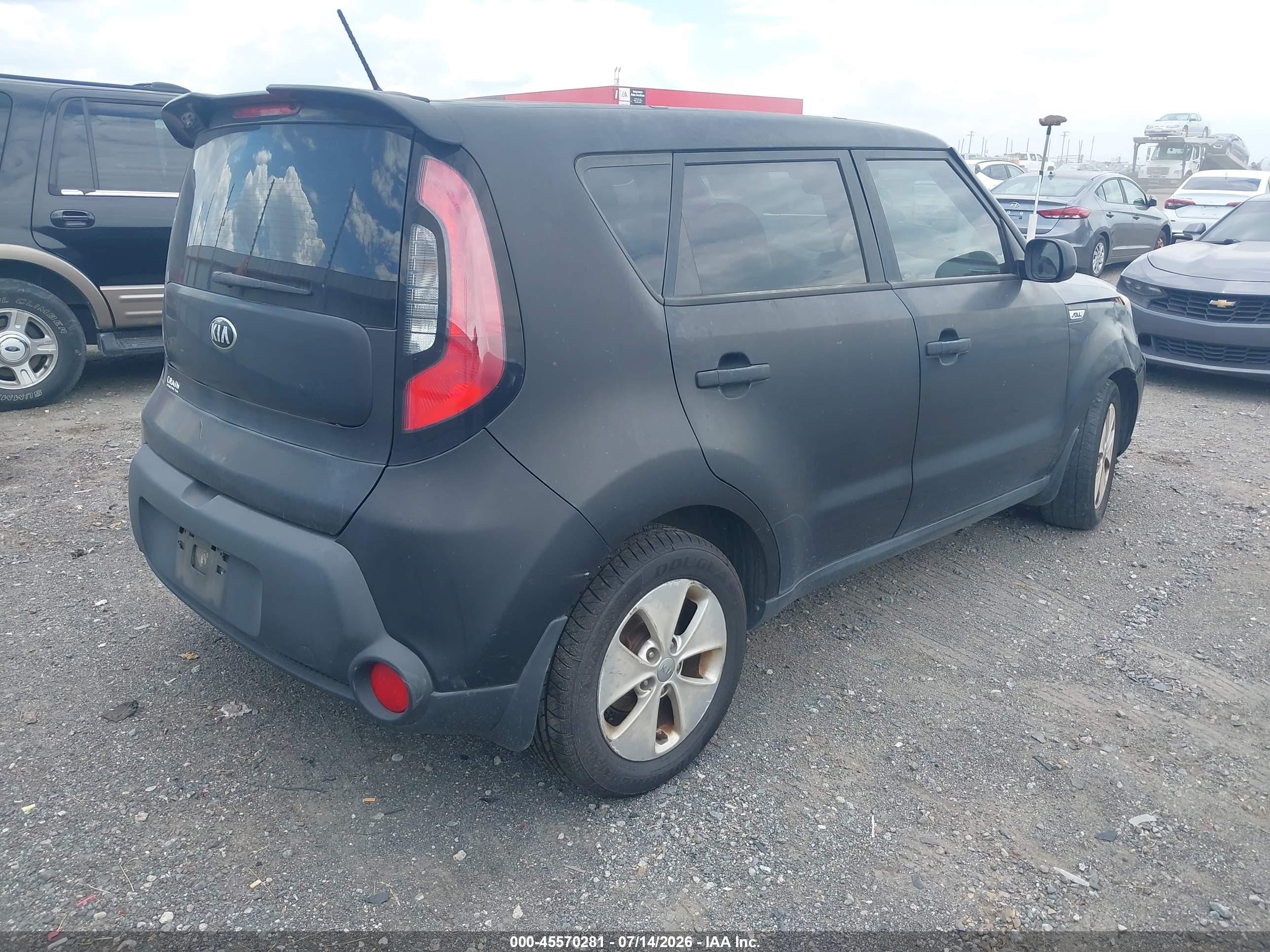 2015 Kia Soul   Черный vin: KNDJN2A21F7765316