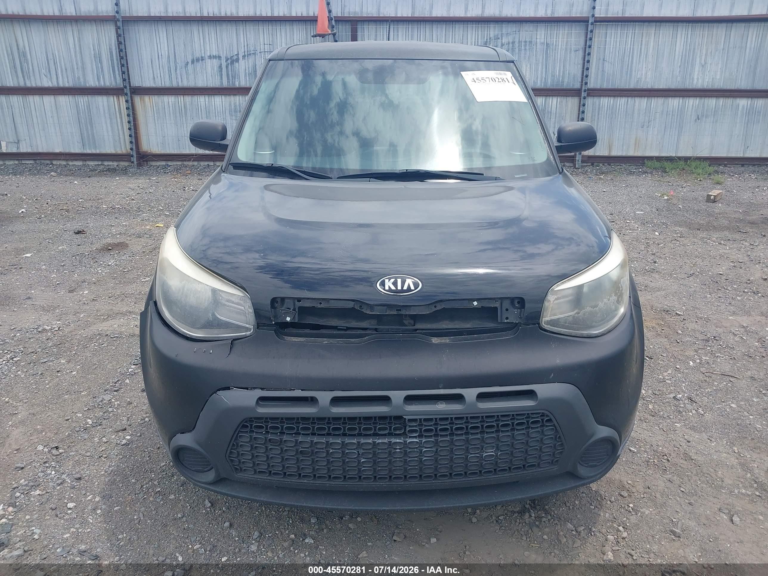 2015 Kia Soul   Черный vin: KNDJN2A21F7765316