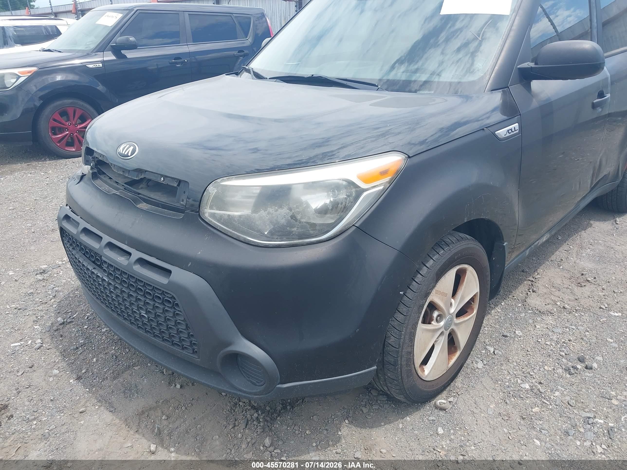 2015 Kia Soul   Черный vin: KNDJN2A21F7765316