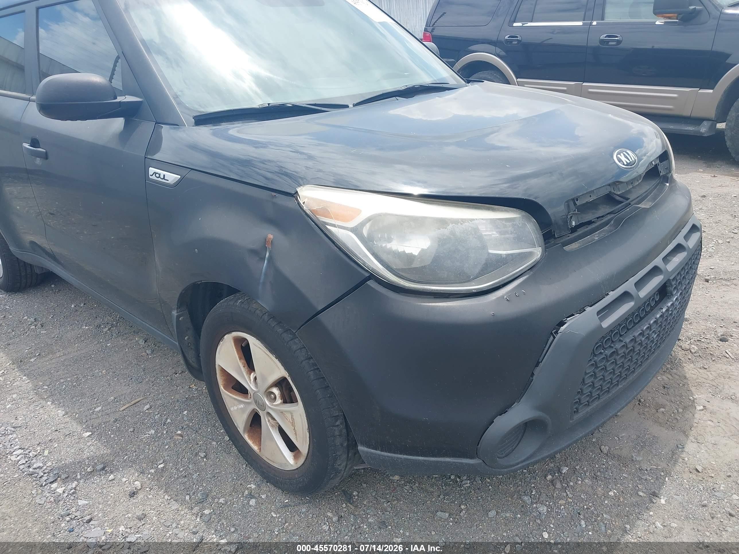 2015 Kia Soul   Черный vin: KNDJN2A21F7765316