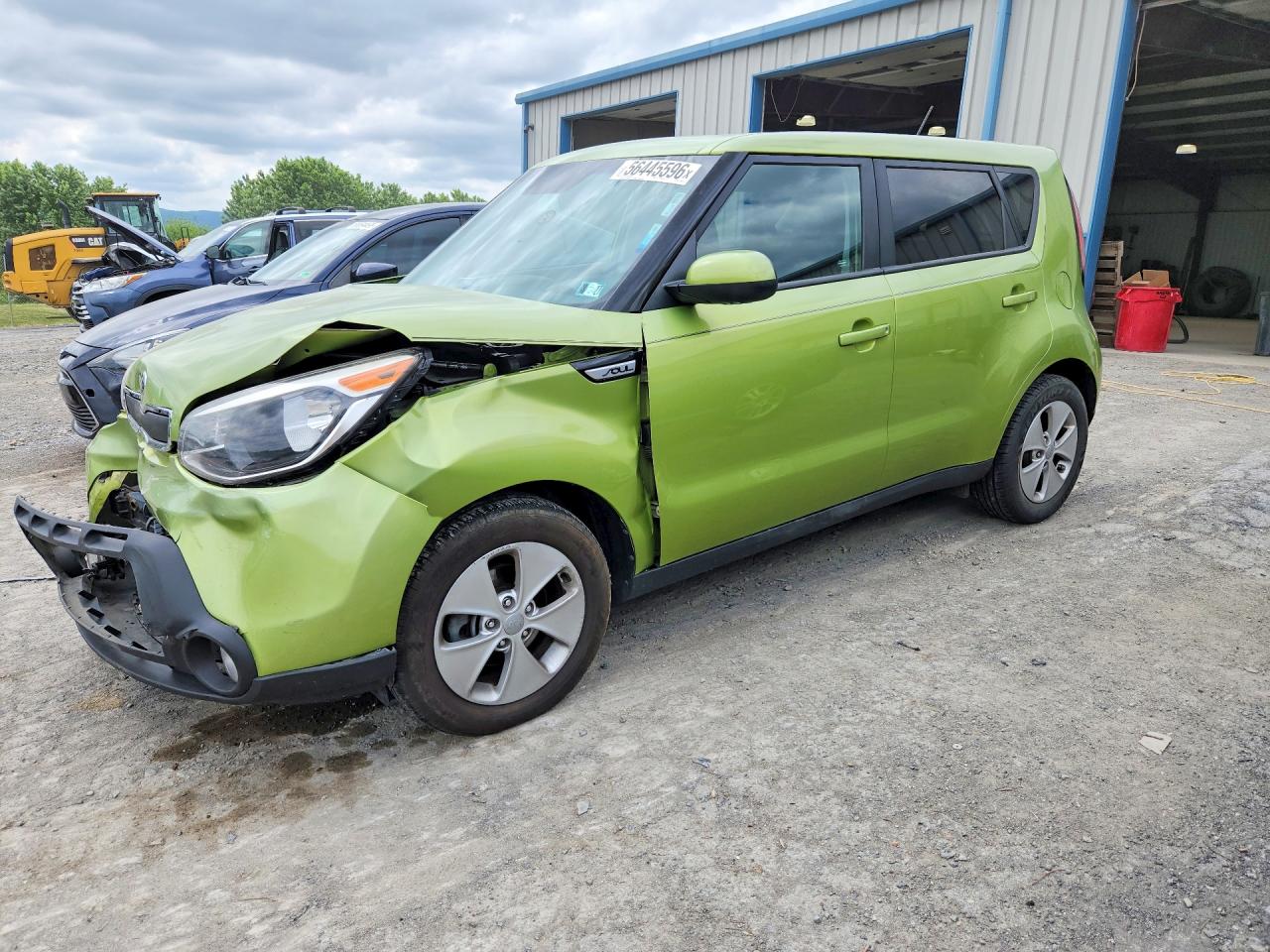 2015 Kia Soul Base Green vin: KNDJN2A21F7771505