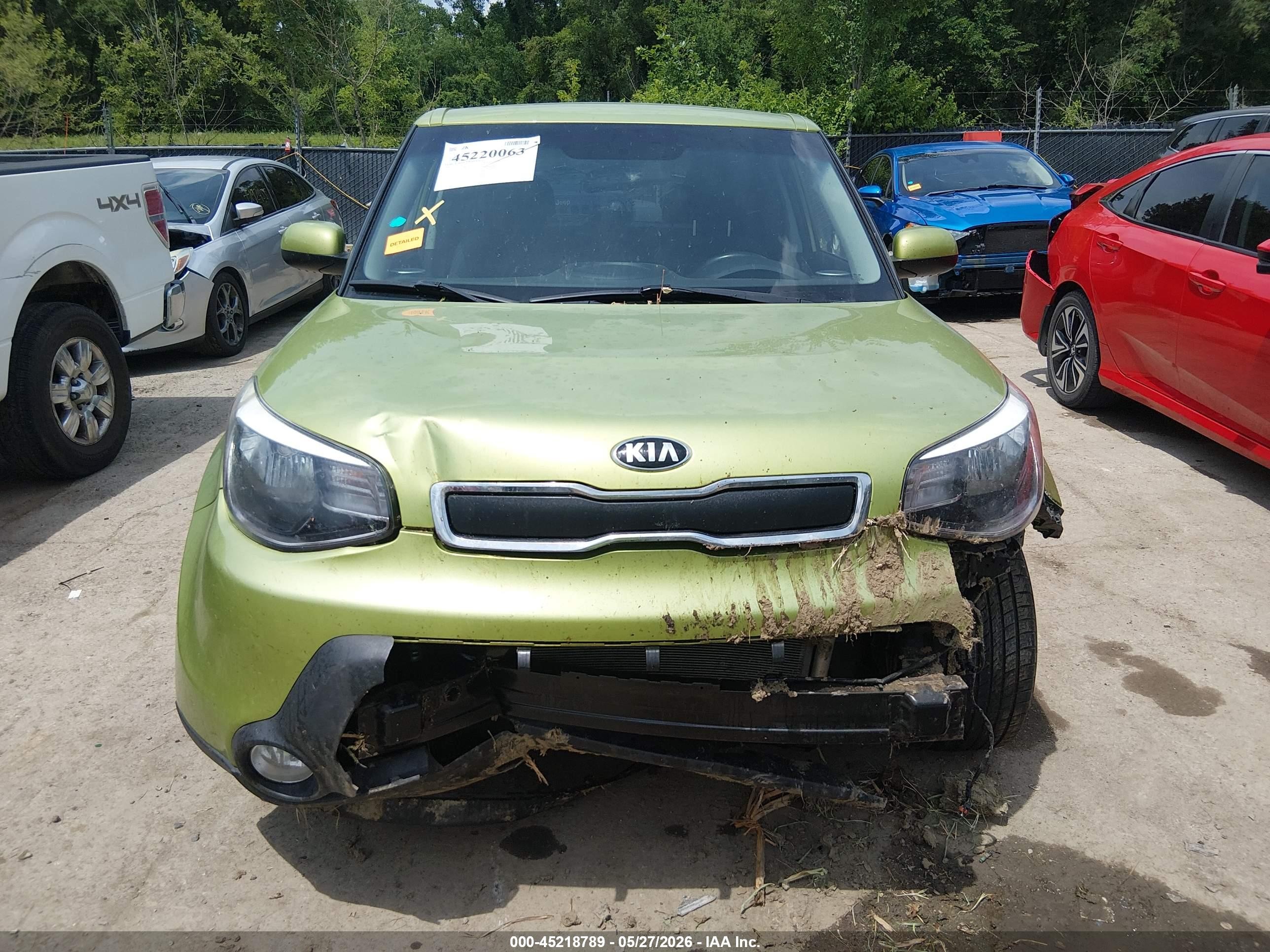 2015 Kia Soul   Green vin: KNDJN2A21F7783007