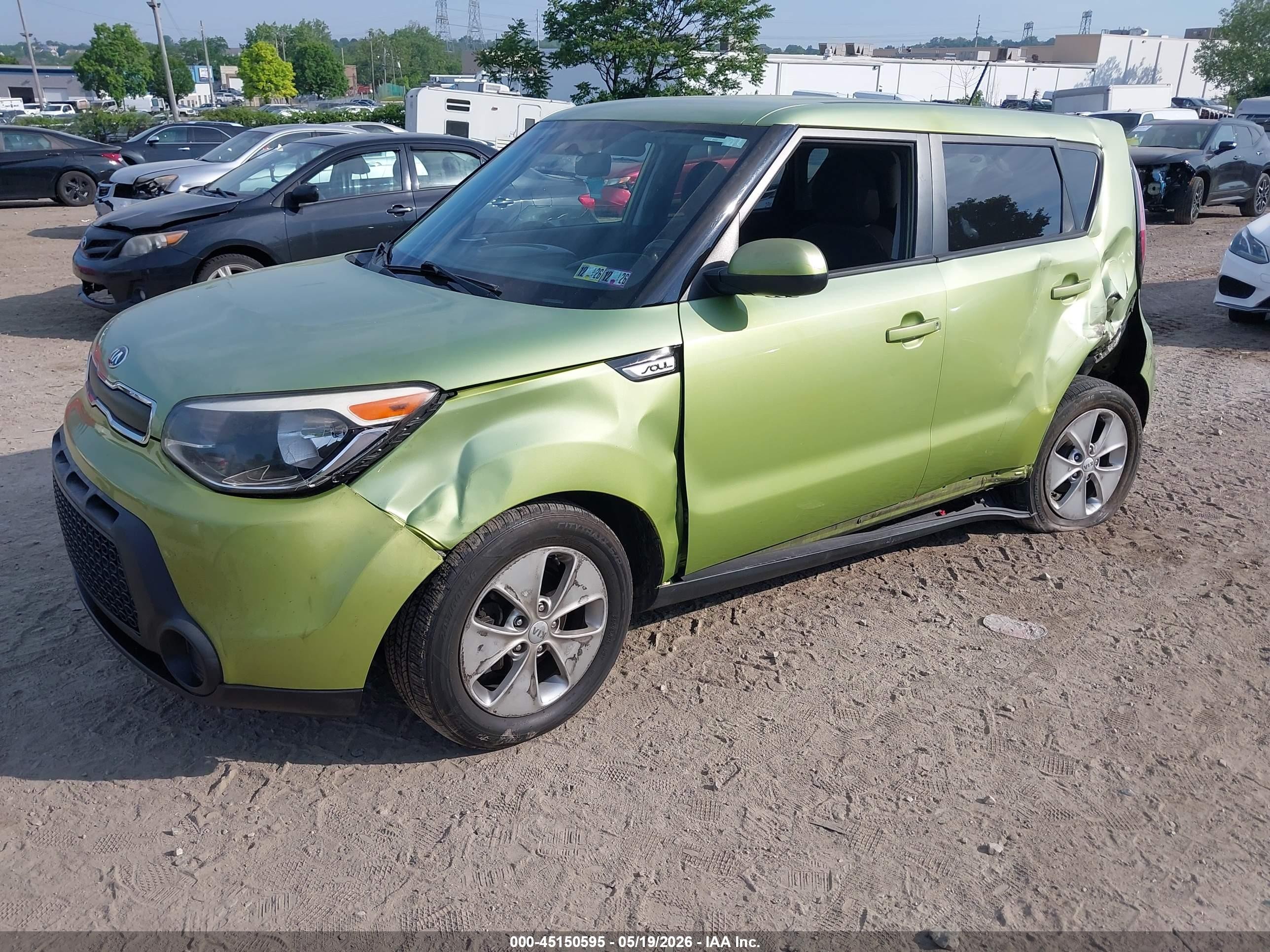 2015 Kia Soul   Green vin: KNDJN2A21F7799031