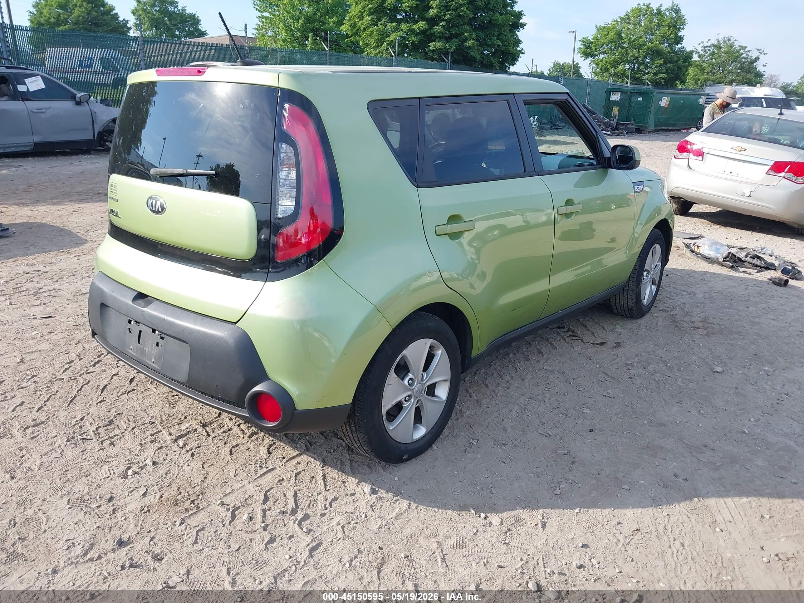 2015 Kia Soul   Green vin: KNDJN2A21F7799031