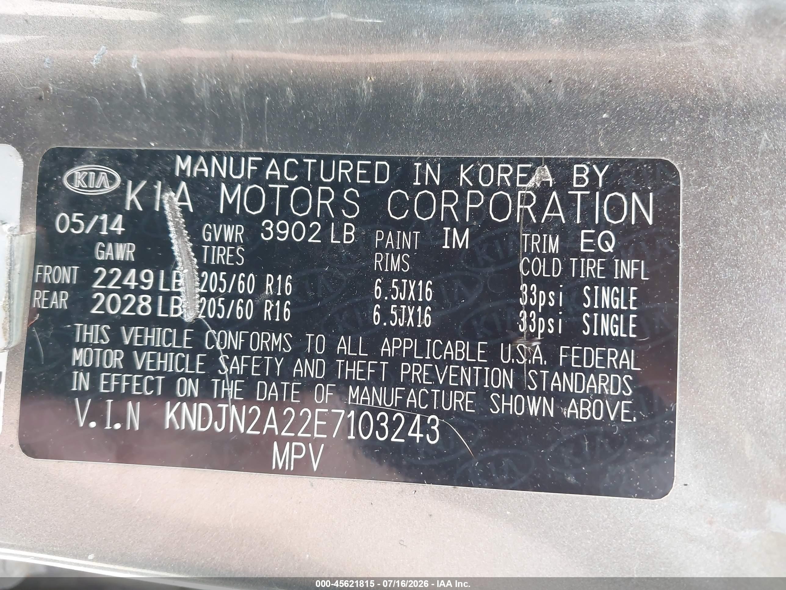 2014 Kia Soul   Black vin: KNDJN2A22E7103243