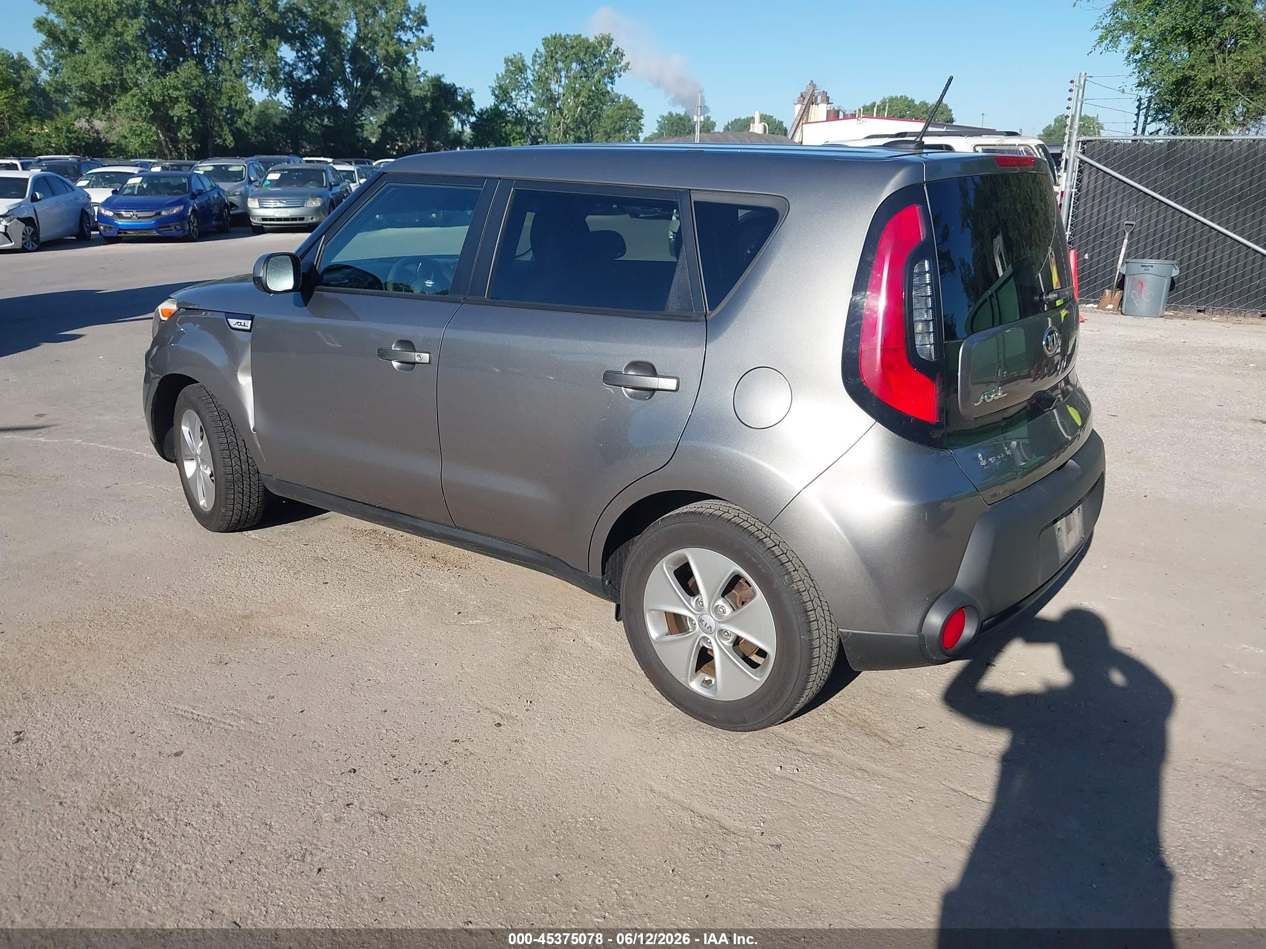 2015 Kia Soul   Gray vin: KNDJN2A22F7122747