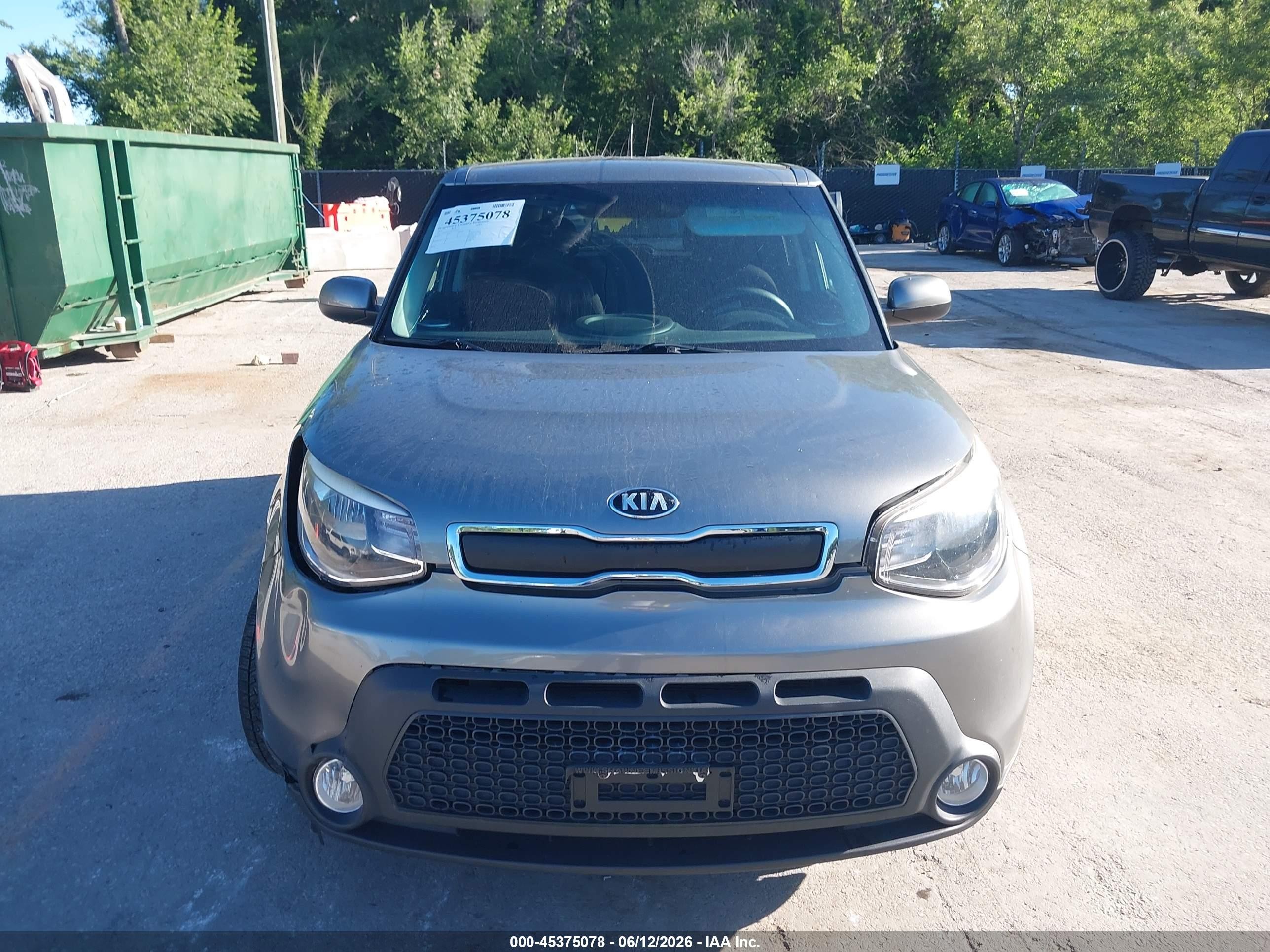 2015 Kia Soul   Gray vin: KNDJN2A22F7122747