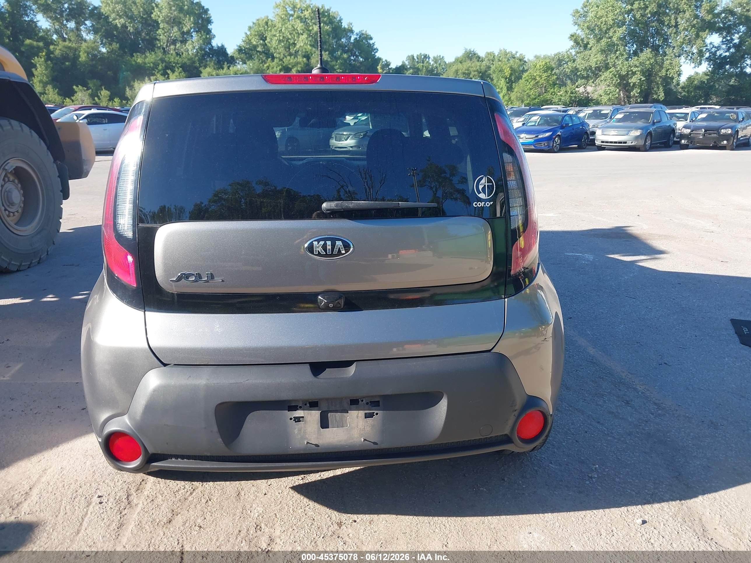 2015 Kia Soul   Gray vin: KNDJN2A22F7122747