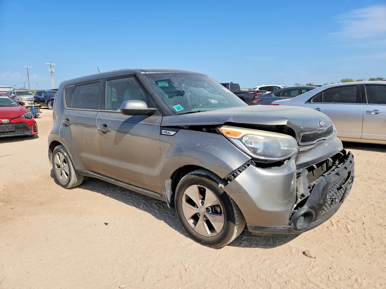 2015 Kia Soul Base Gray vin: KNDJN2A22F7145834