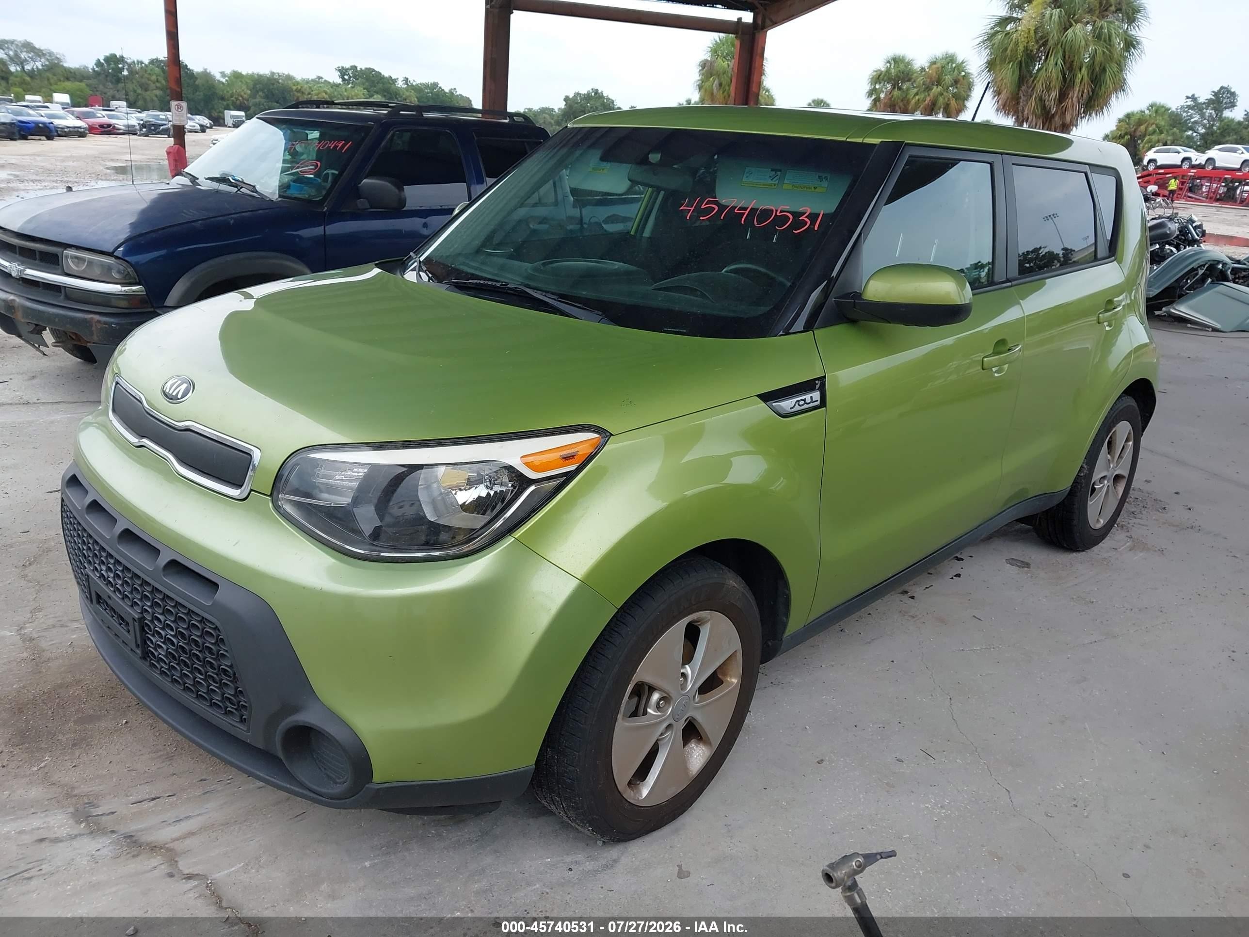 2015 Kia Soul   Green vin: KNDJN2A22F7775773