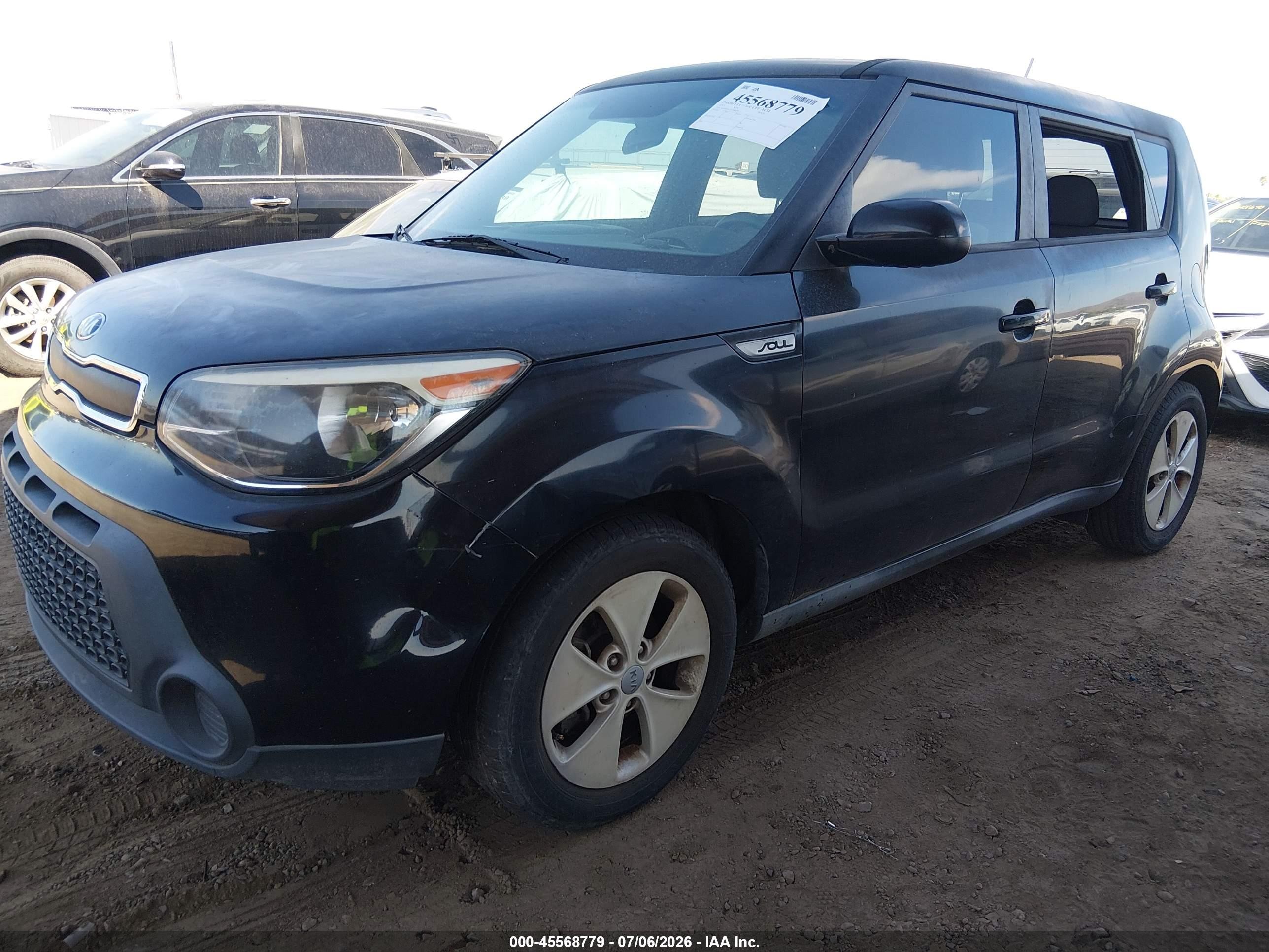 2015 Kia Soul   Black vin: KNDJN2A22F7786479