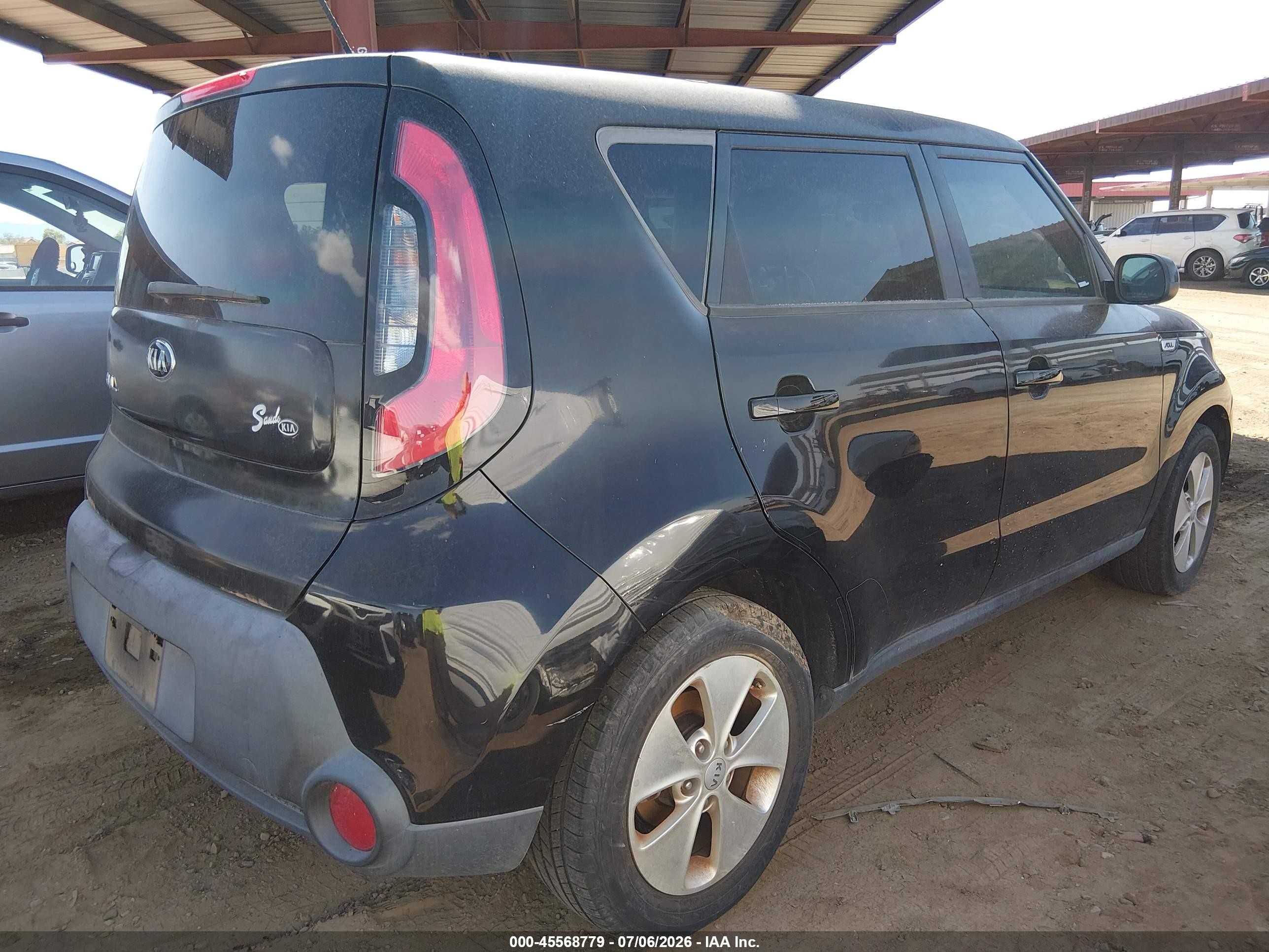 2015 Kia Soul   Black vin: KNDJN2A22F7786479