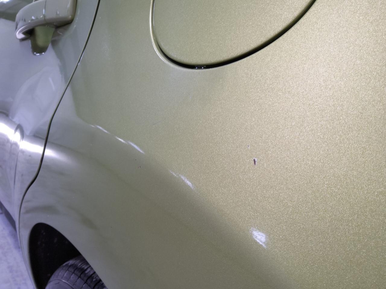 2015 Kia Soul Base Green vin: KNDJN2A22F7791410 Damage: Left Qtr Panel, Heavy Scratch, 1/8 To 1/2 Inch