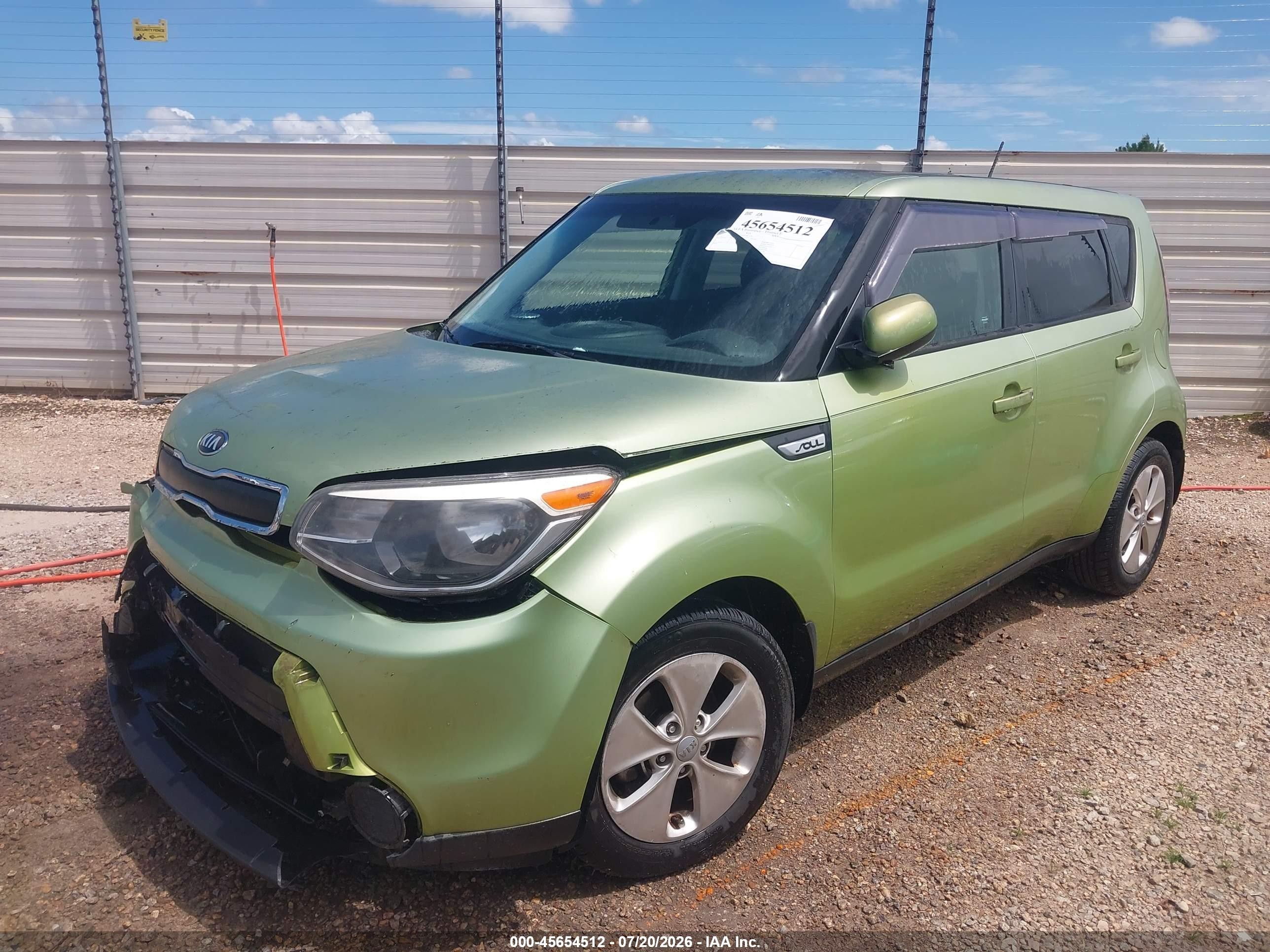 2015 Kia Soul   Зеленый vin: KNDJN2A22F7817259