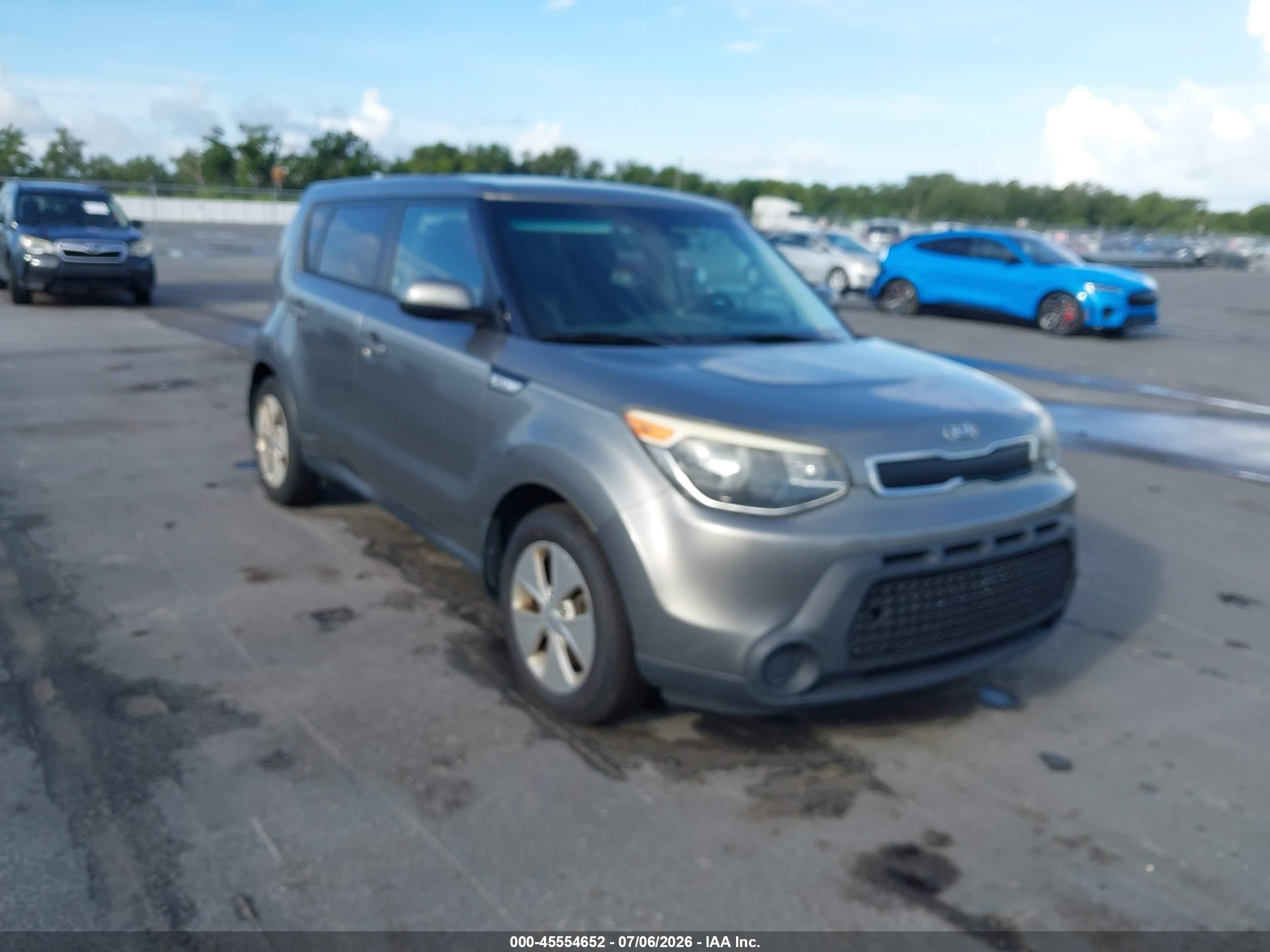 2015 Kia Soul   Gray vin: KNDJN2A23F7125608