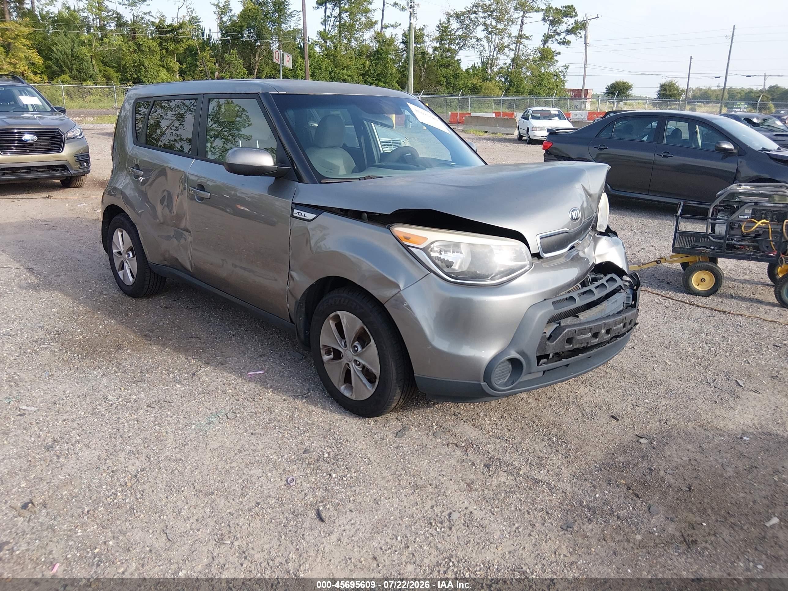 2015 Kia Soul   Gray vin: KNDJN2A23F7181063
