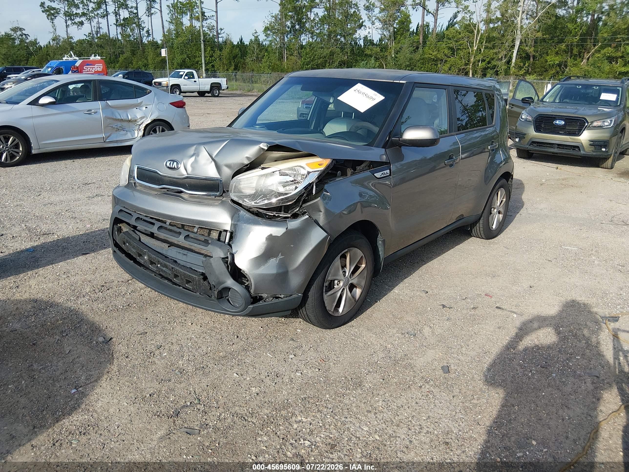 2015 Kia Soul   Gray vin: KNDJN2A23F7181063
