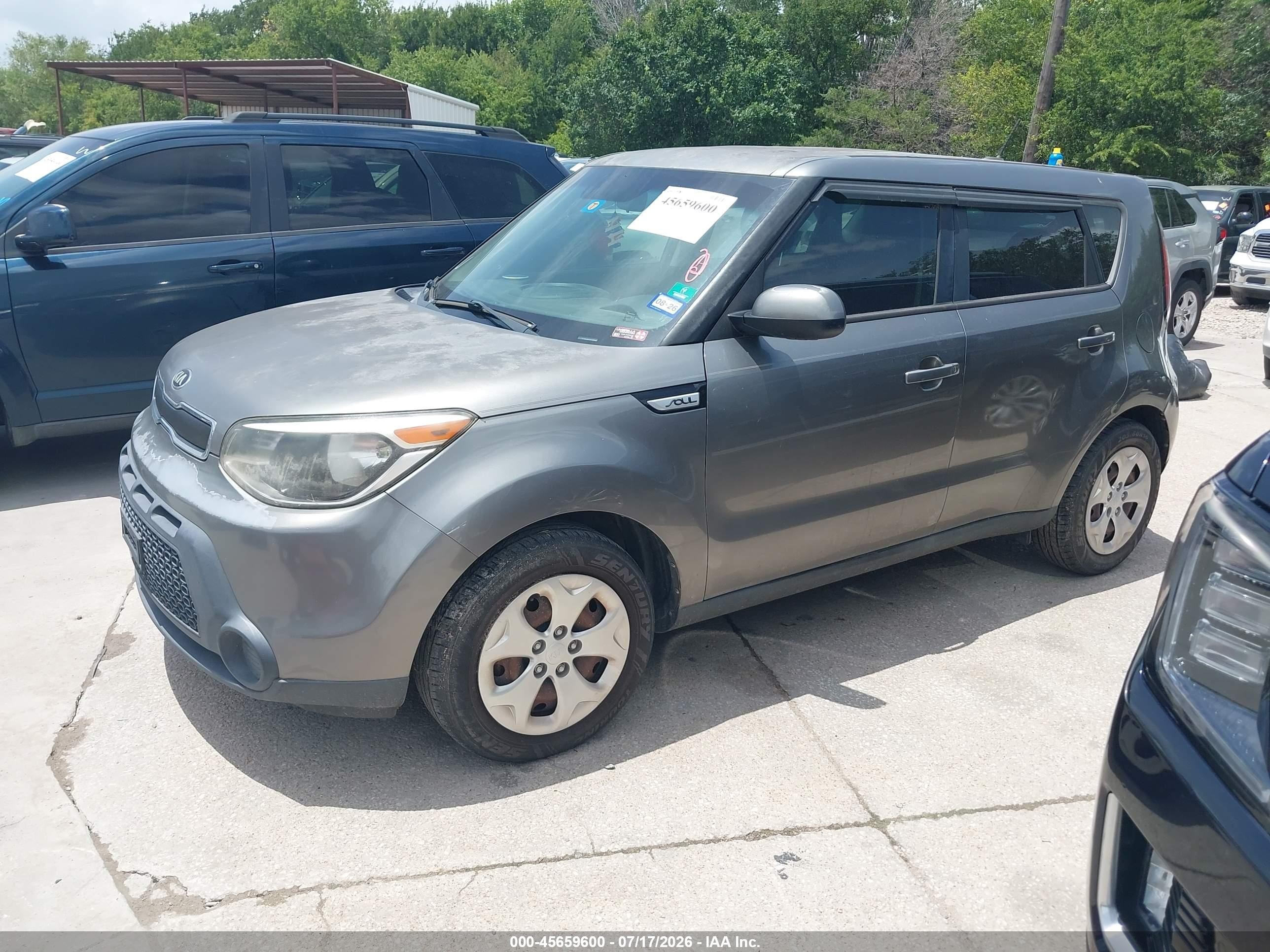 2015 Kia Soul   Gray vin: KNDJN2A23F7214403