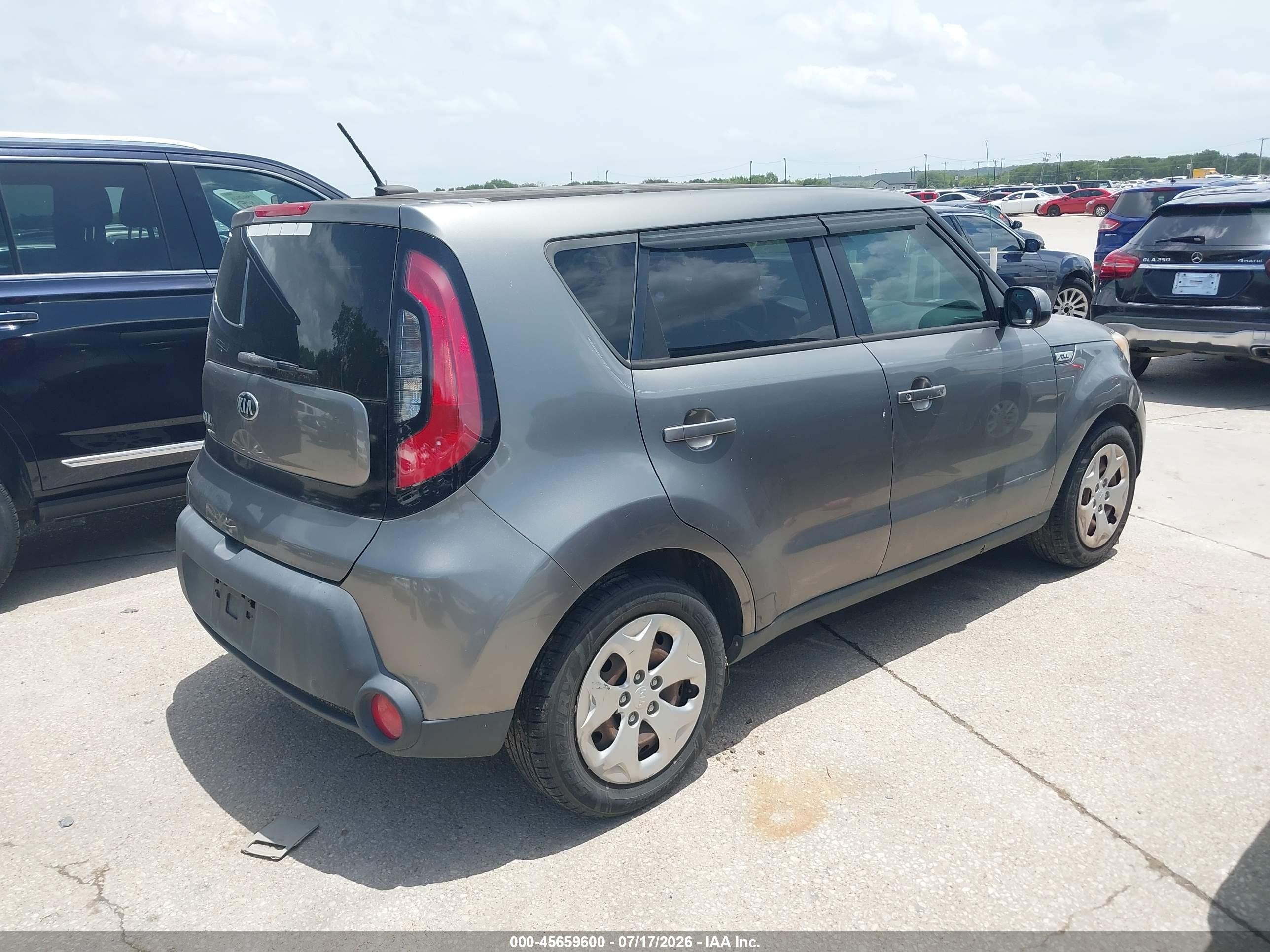 2015 Kia Soul   Gray vin: KNDJN2A23F7214403