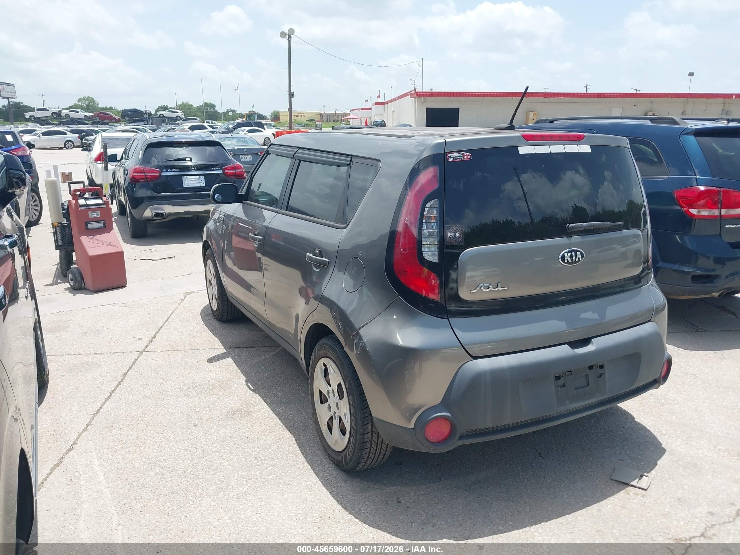 2015 Kia Soul   Gray vin: KNDJN2A23F7214403