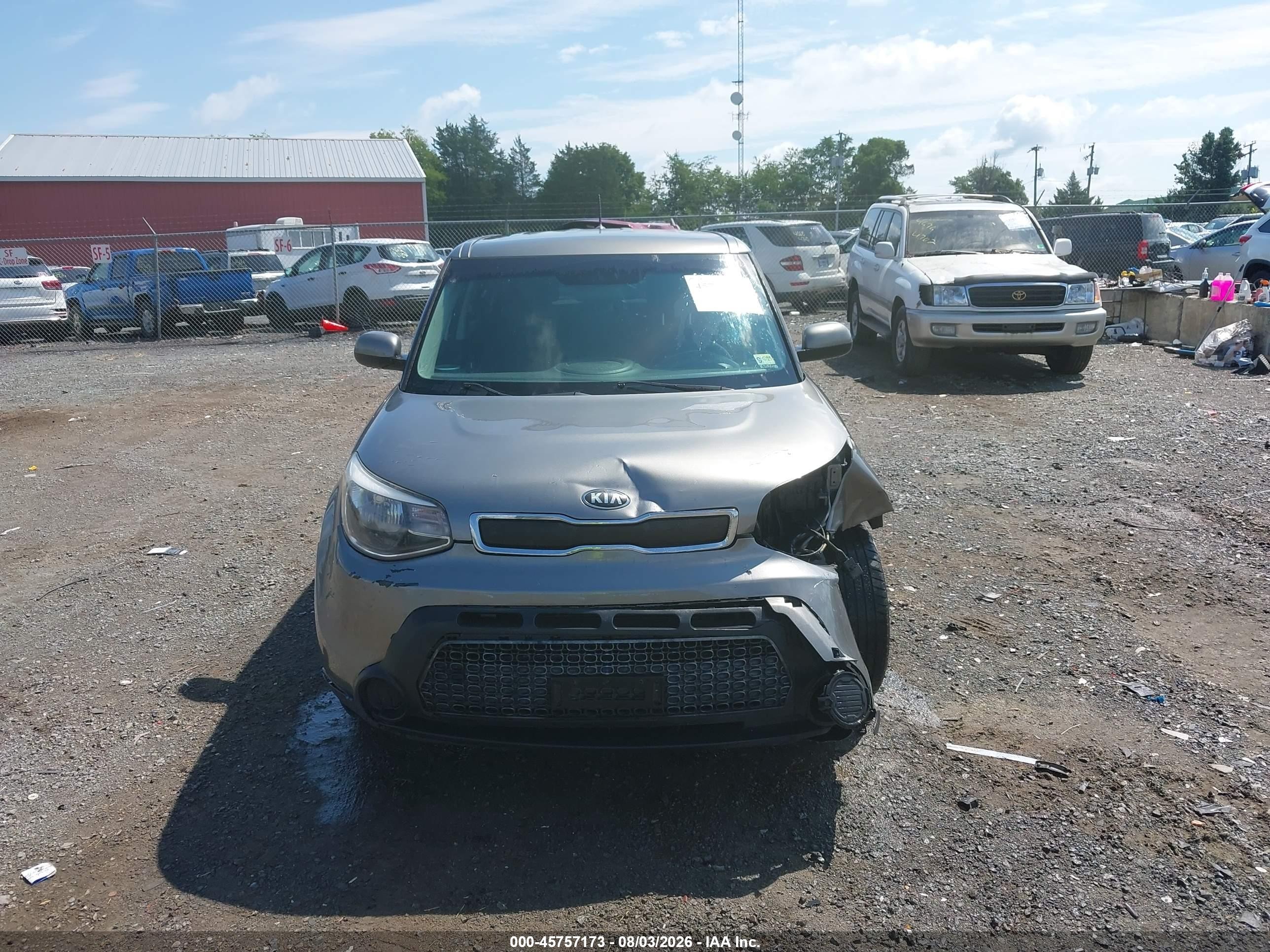 2015 Kia Soul   Gray vin: KNDJN2A23F7224851